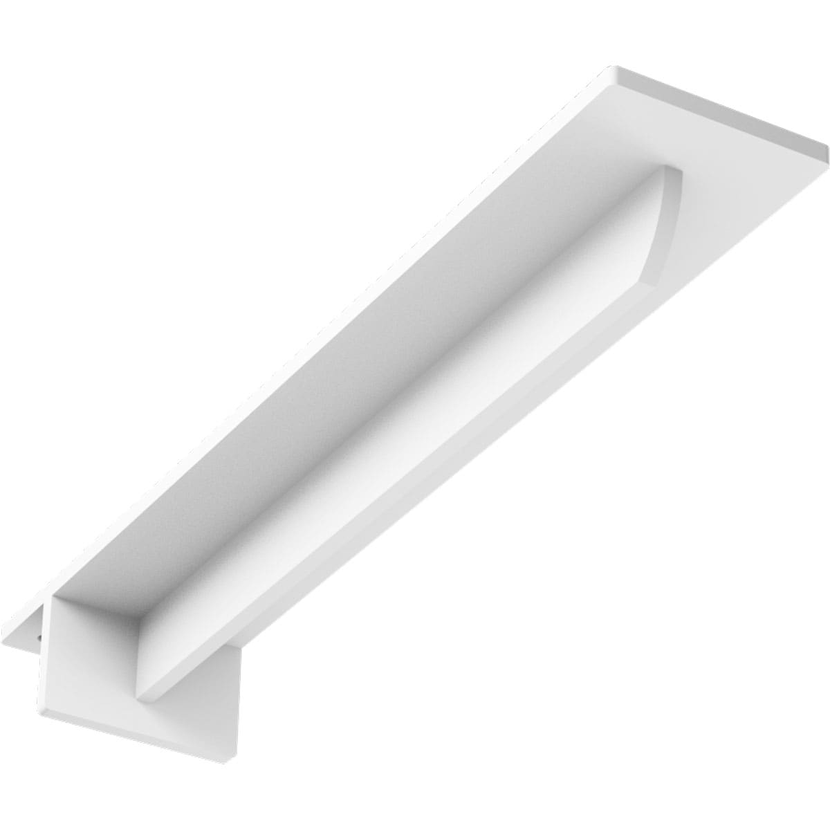 Ekena Millwork BKTM03X16X02HEPWH Heaton Hidden 16-in x 3-in x 2-in Primed Steel Countertop support bracket