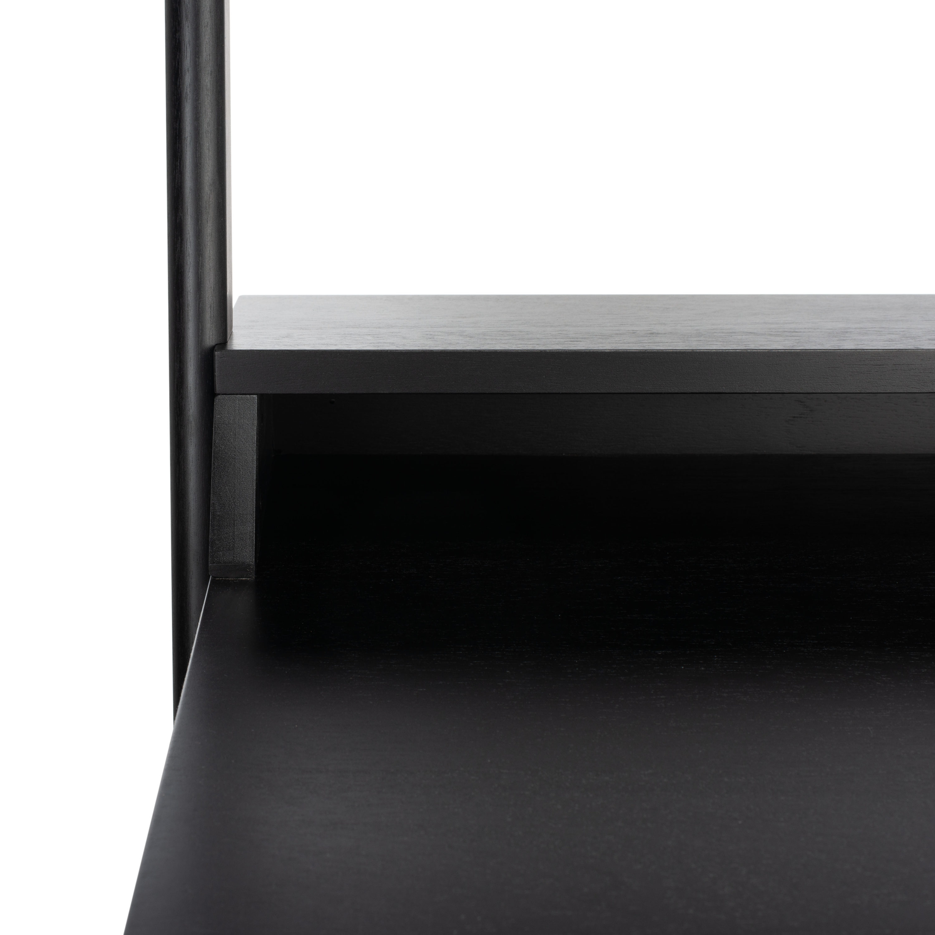 Black Mahogany 2-Shelf Leaning Desk