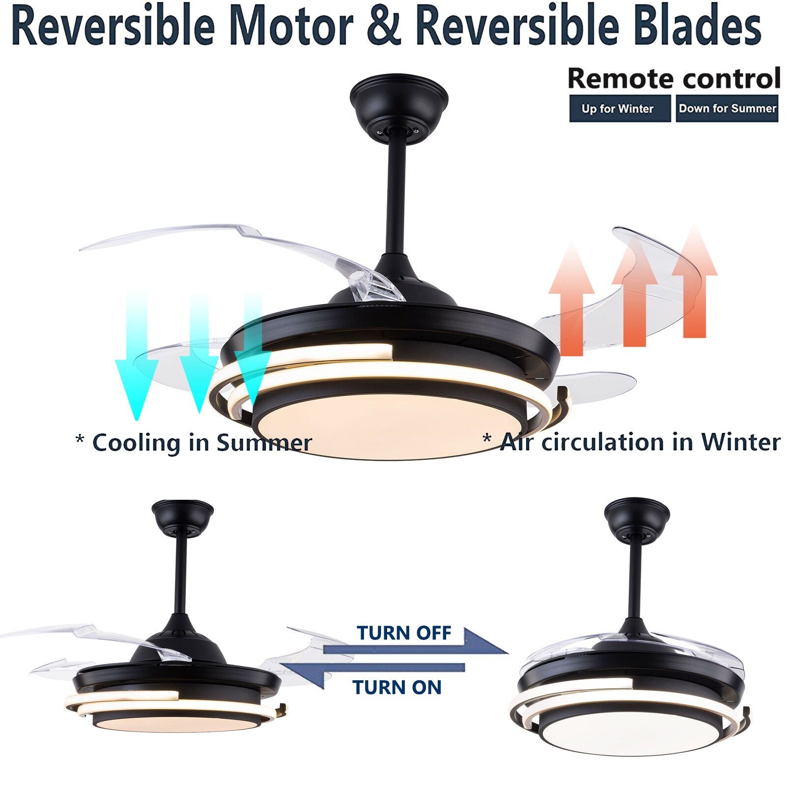 Oukaning JZUCODJ999HCX Ceiling-Fans - View #3