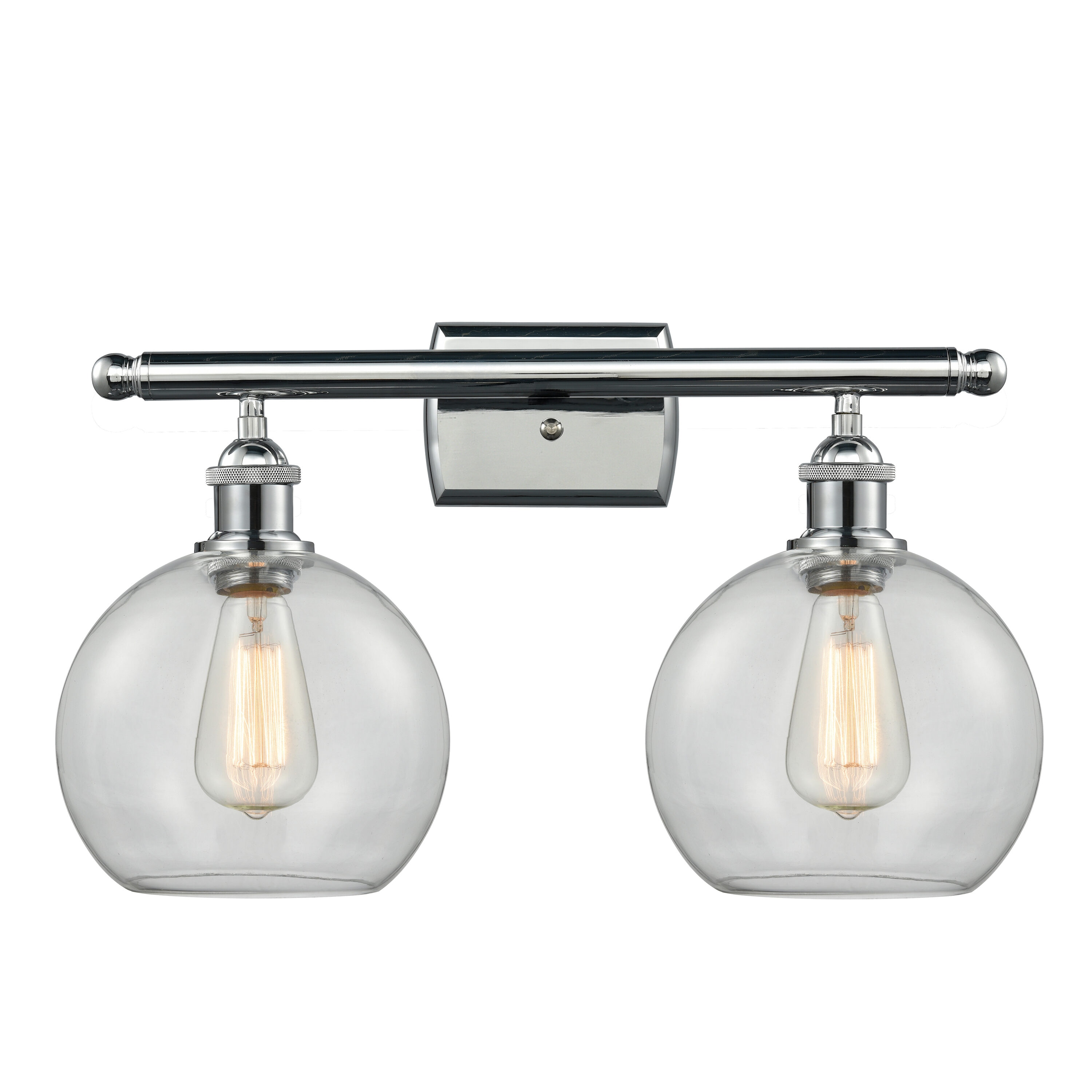 Innovations Lighting 516-2W-PC-G122-8 Athens 18-in 2 -Light Polished Chrome Industrial Vanity light bar