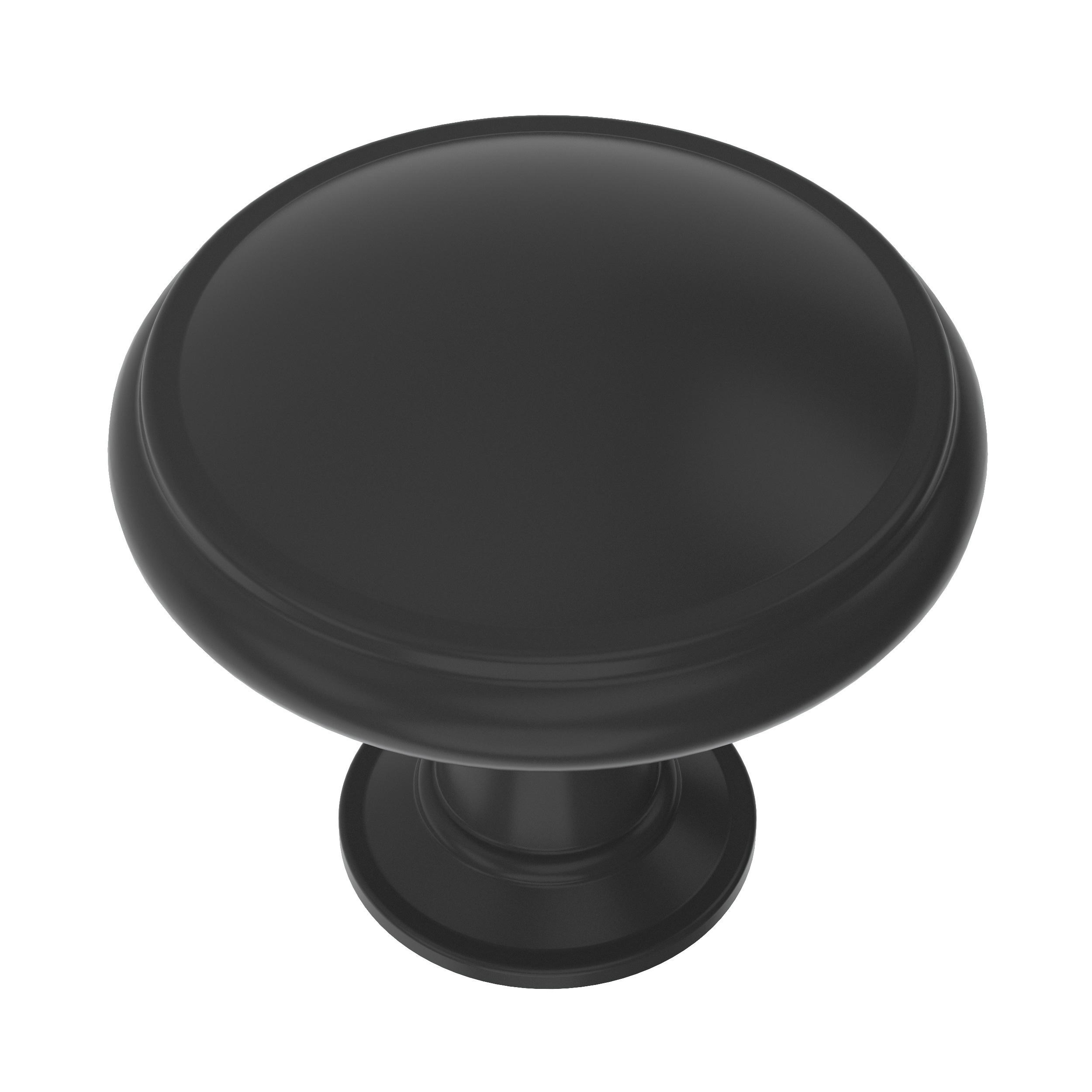 Style Selections 1 3 16 In Matte Black Round Modern Cabinet Knob 25   66184033 