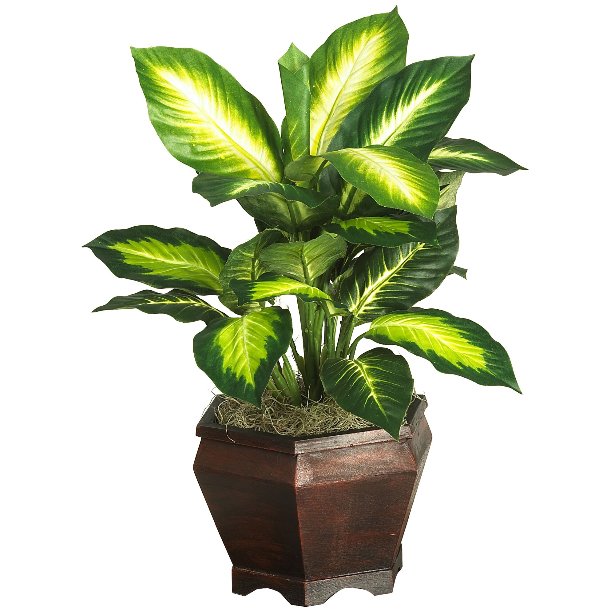 Nearly Natural 20 5 In Green Indoor Silk Artificial Plant In The   05114294 