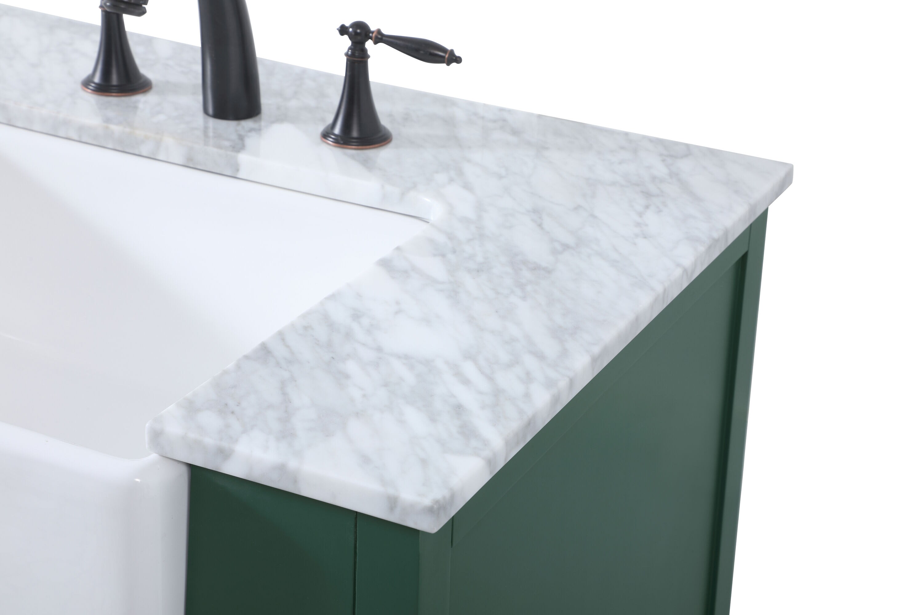 Elegant Decor Home Furnishing 72-in Green Undermount Double Sink ...