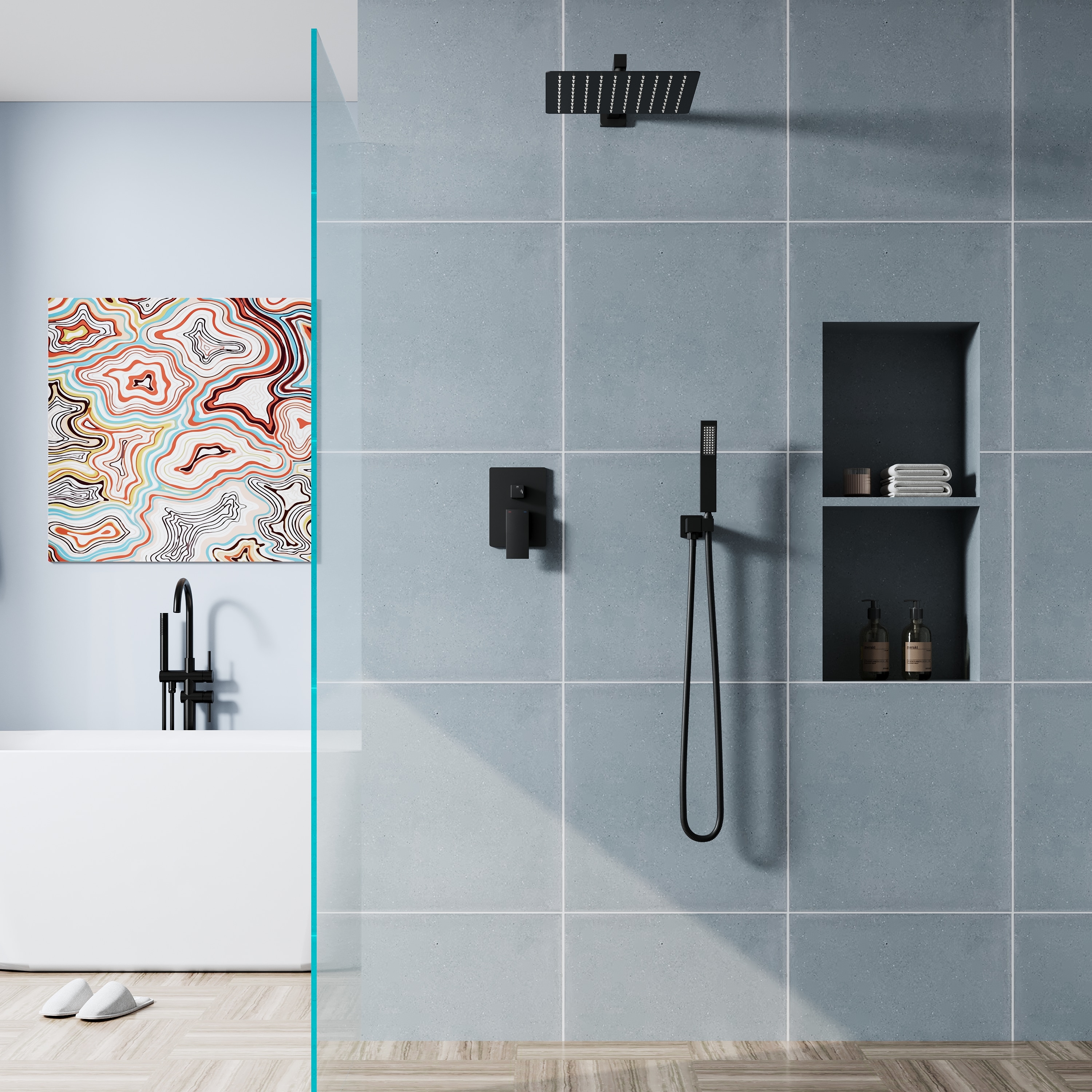 WELLFOR DTG-803S12MB Tub-Shower-Faucets - View #17