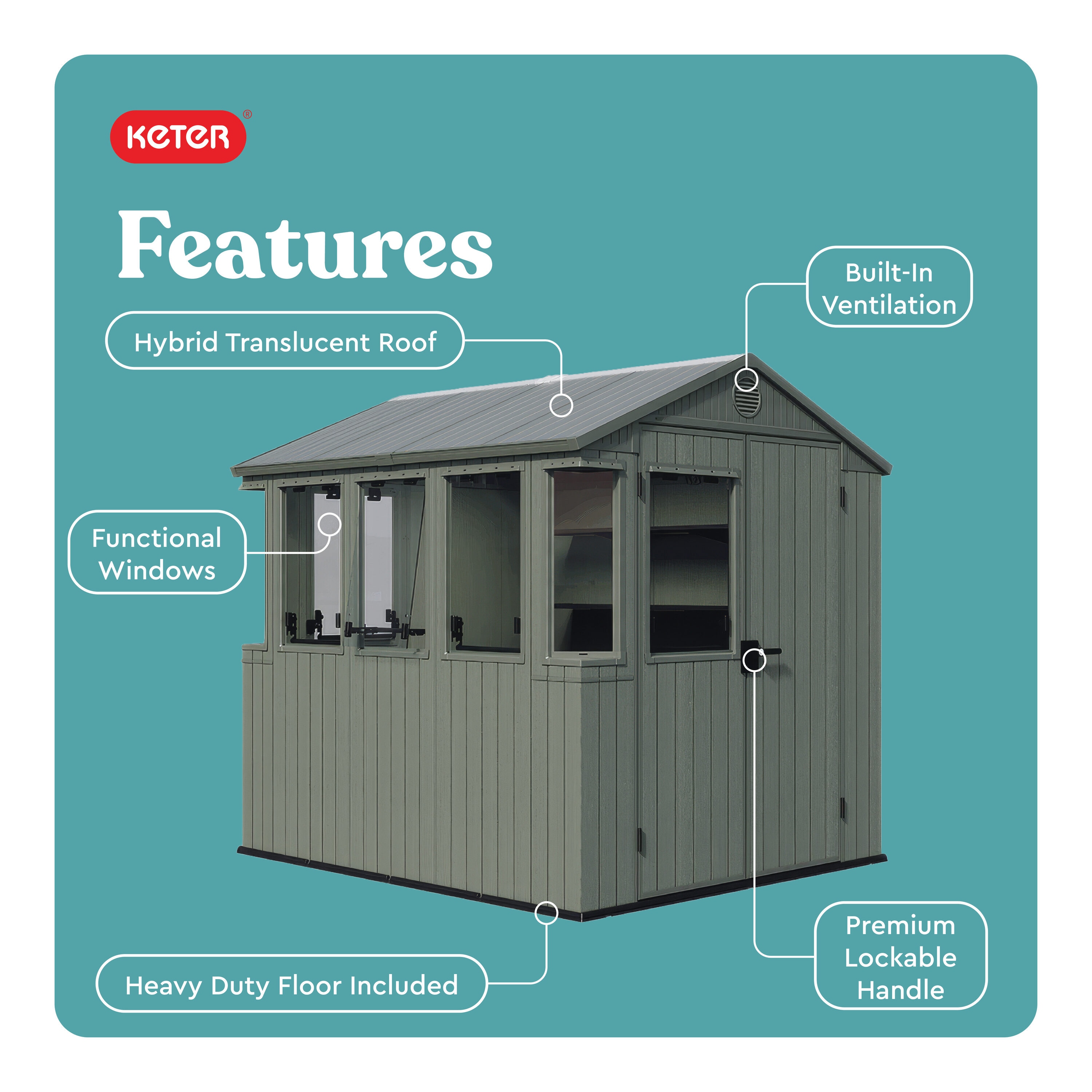 Keter 262428 Vinyl-Resin-Storage-Buildings - View #5