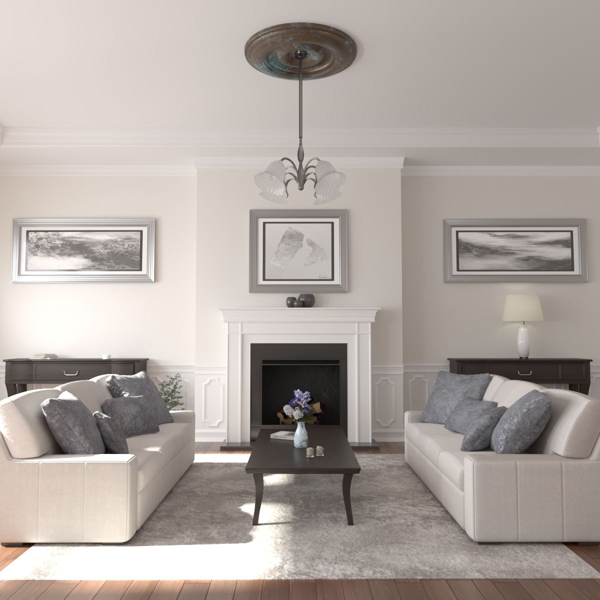 Ekena Millwork CM44CLBBS Ceiling-Medallions - View #4