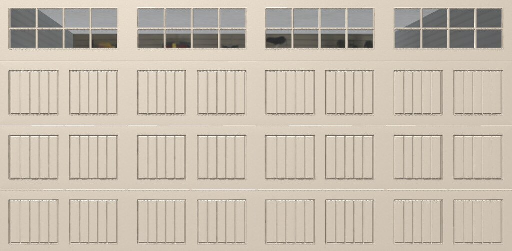 12 X 7 Full View Modern Garage Door With Matte Black Finish With Frost –  nickkys garage doors