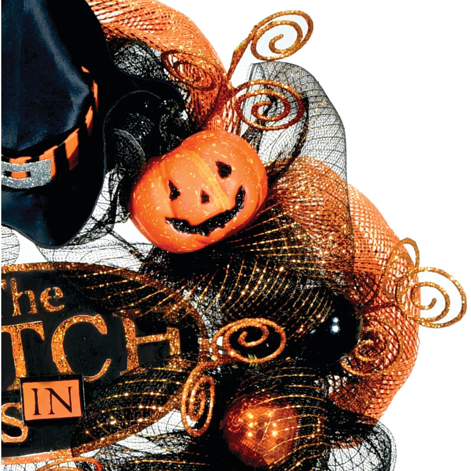 Haunted Hill Farm HHWRTHWTC-BLK Artificial-Halloween-Wreaths - View #13