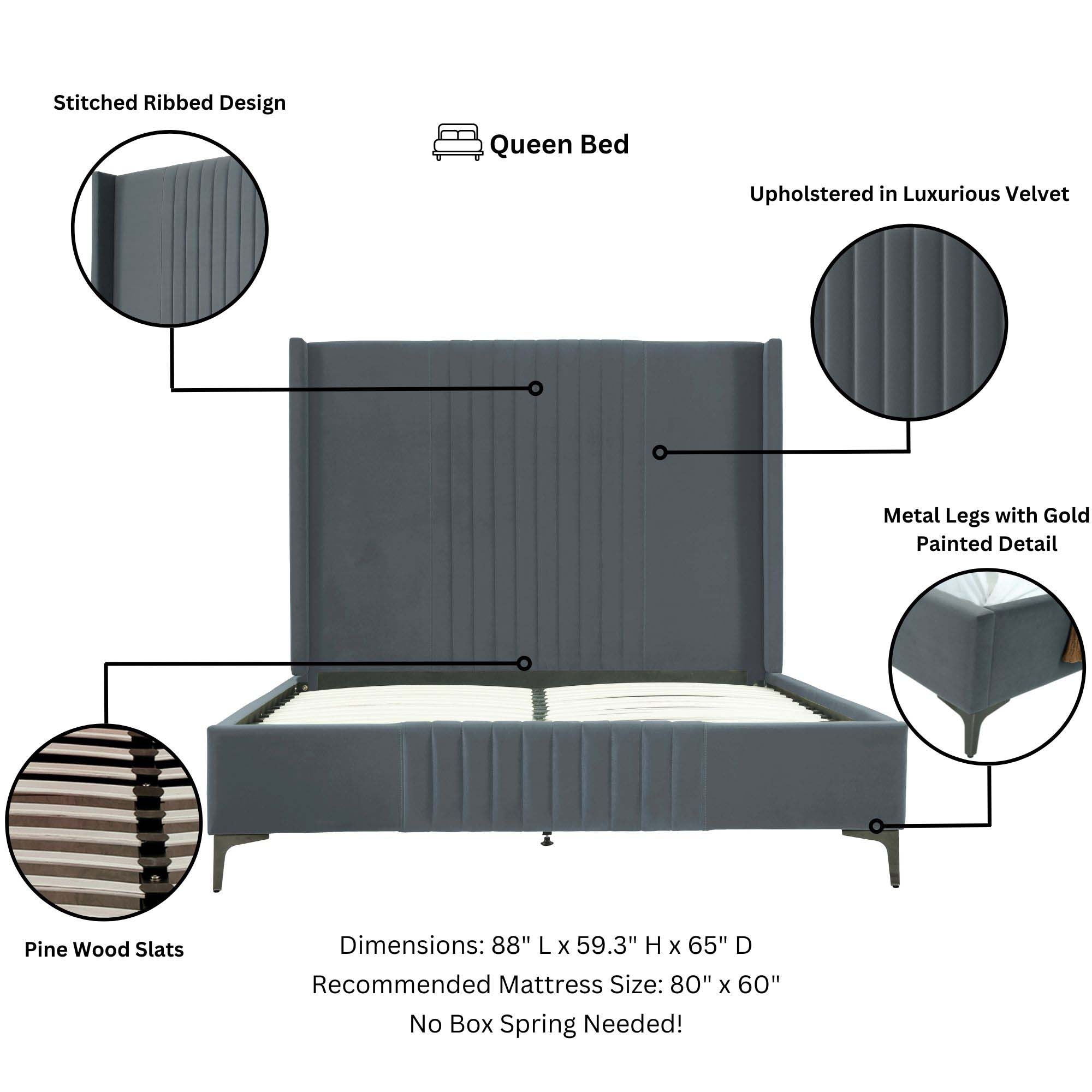 Manhattan Comfort BD010-QN-GY beds - View #4