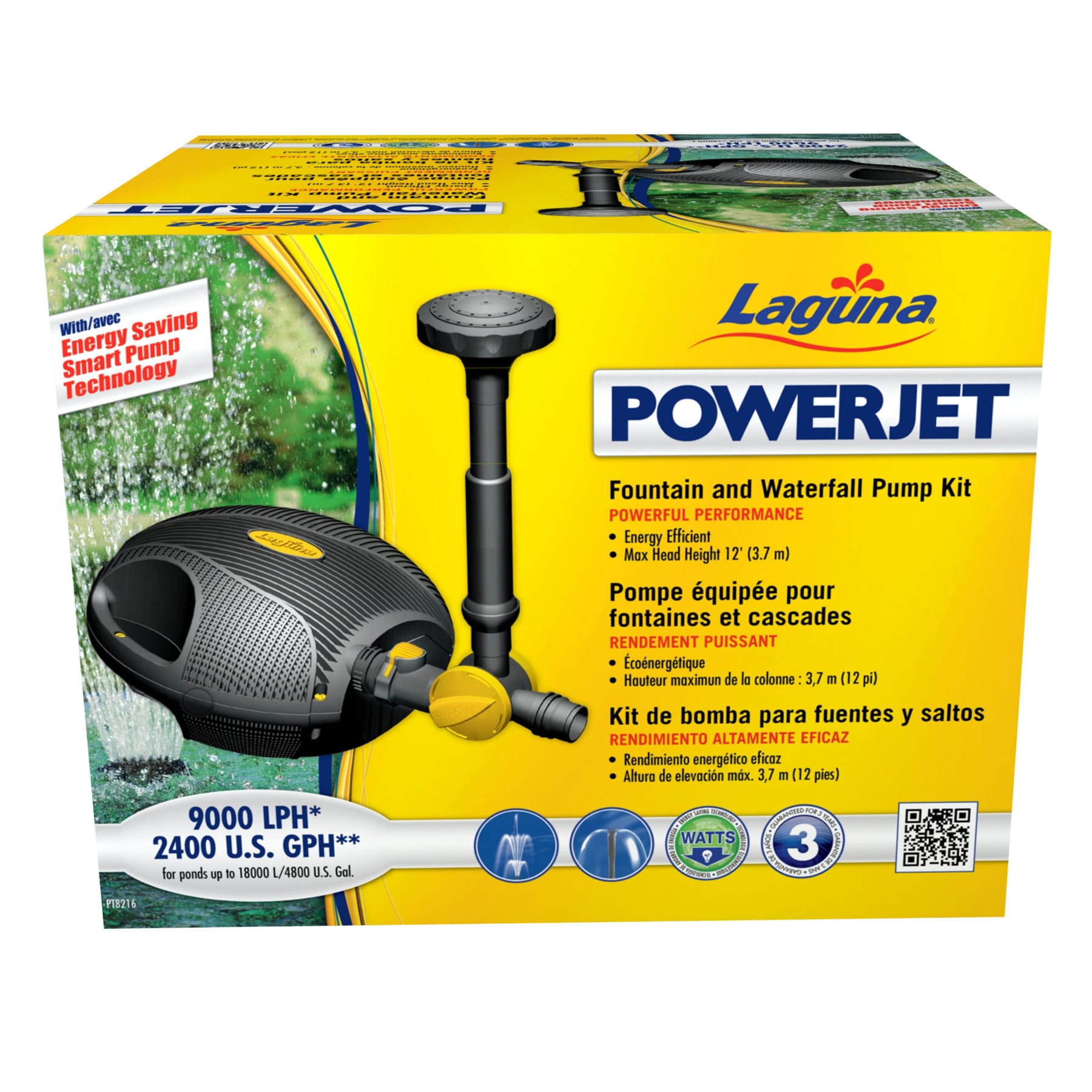 Laguna 2400 -GPH Submersible Corded Electric Fountain Pump #PT8216
