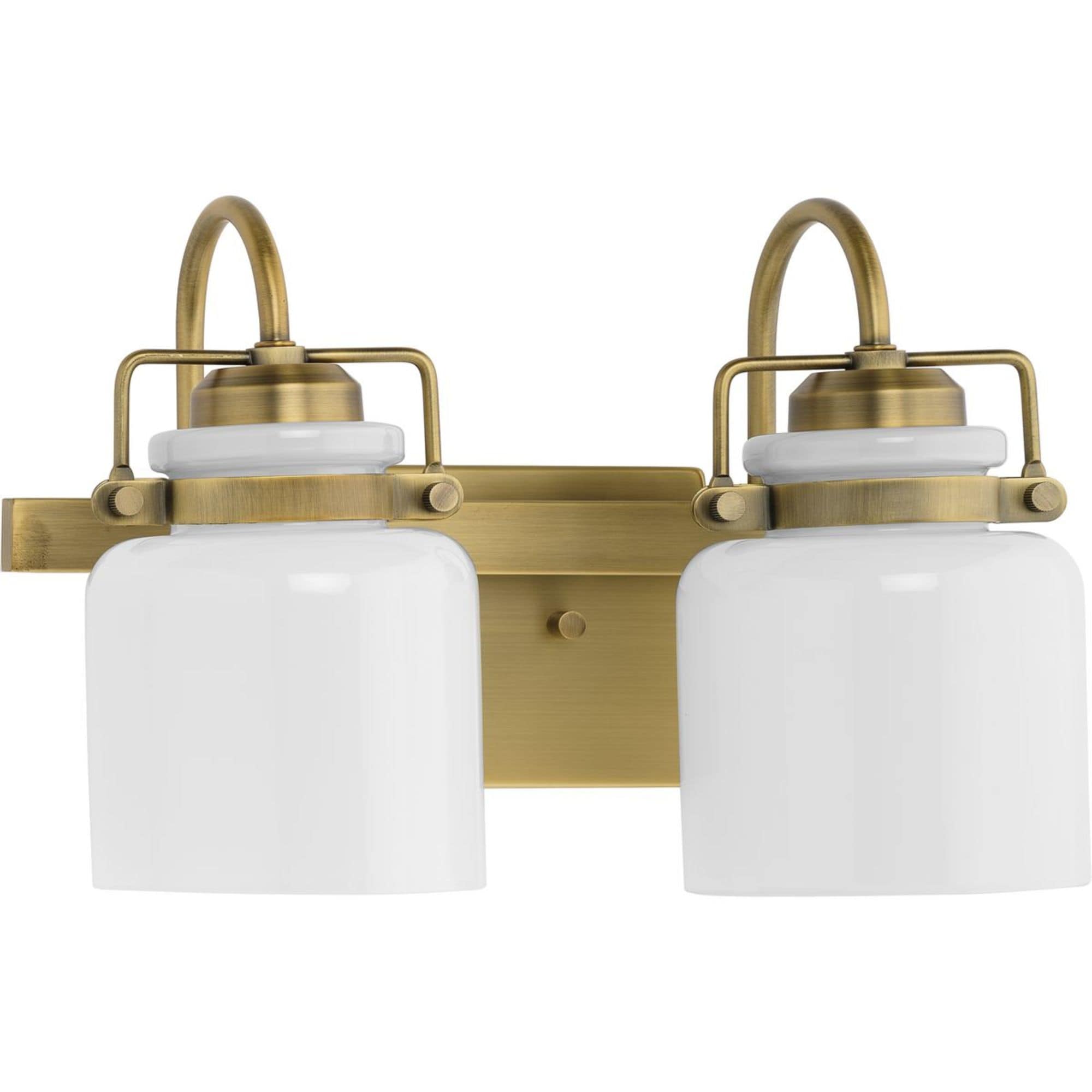 Progress Lighting P300439-163 Fessler 13-in 2 -Light Brass Transitional Vanity light