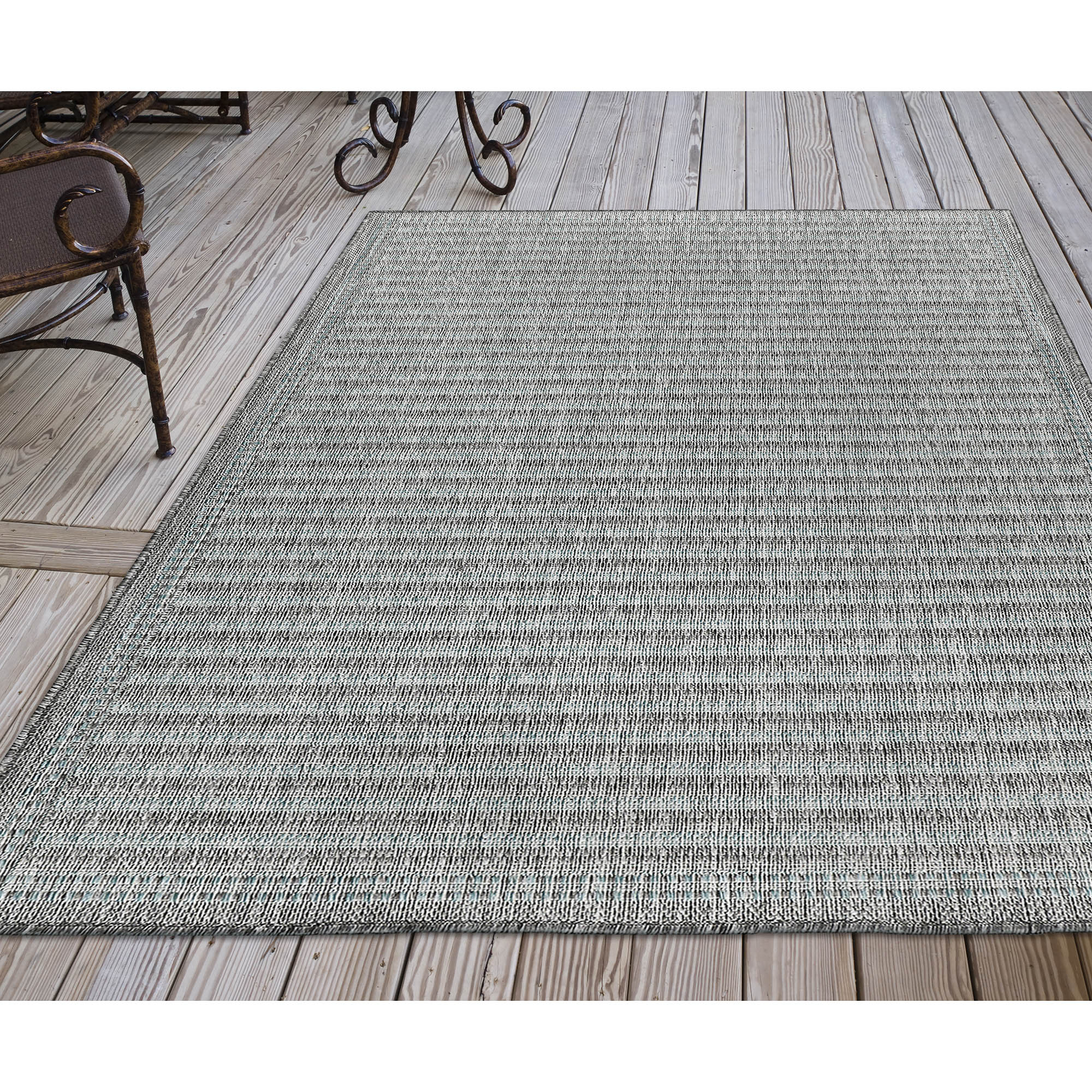 Liora Manne MAU34822512 Malibu 3 x 4 (ft) Loomed Polypropylene Neutral Rectangular Indoor/Outdoor Geometric Throw rug