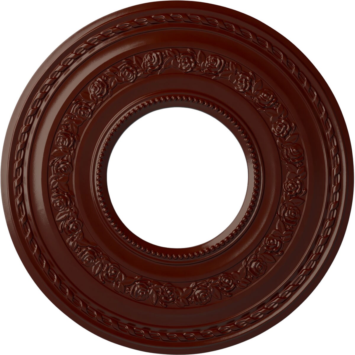 Ekena Millwork CM29ATBMF Anthony 29.375-in W x 29.375-in L Painted Brushed Mahogany Polyurethane Whole Ceiling Medallion