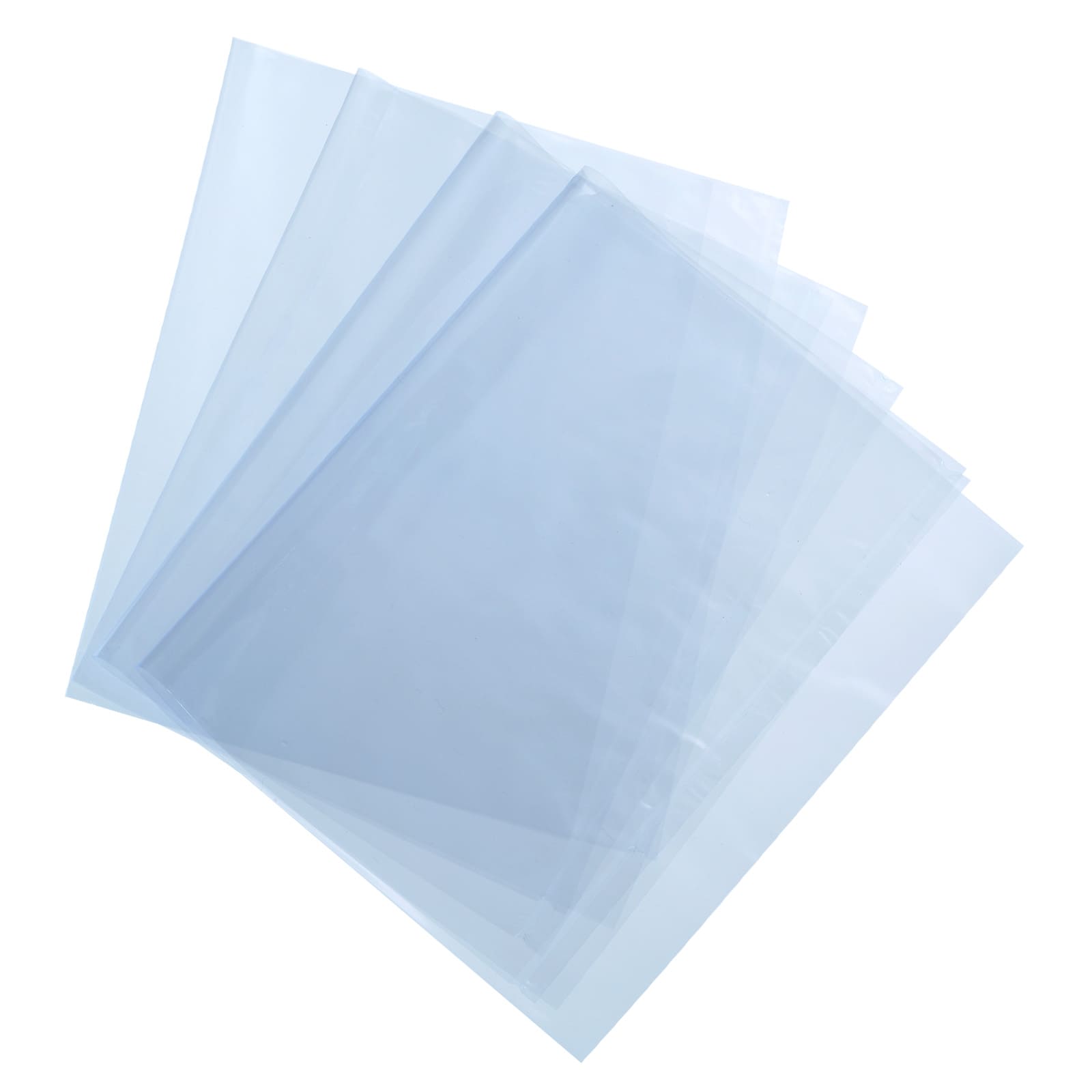 Unique Bargains 100Pcs 12x8.5 Inch Shrink Wrap Bags Blue Clear PVC Heat Shrink Wrap for Gift Basket Bath Soaps Candles and Homemade DIY Projects