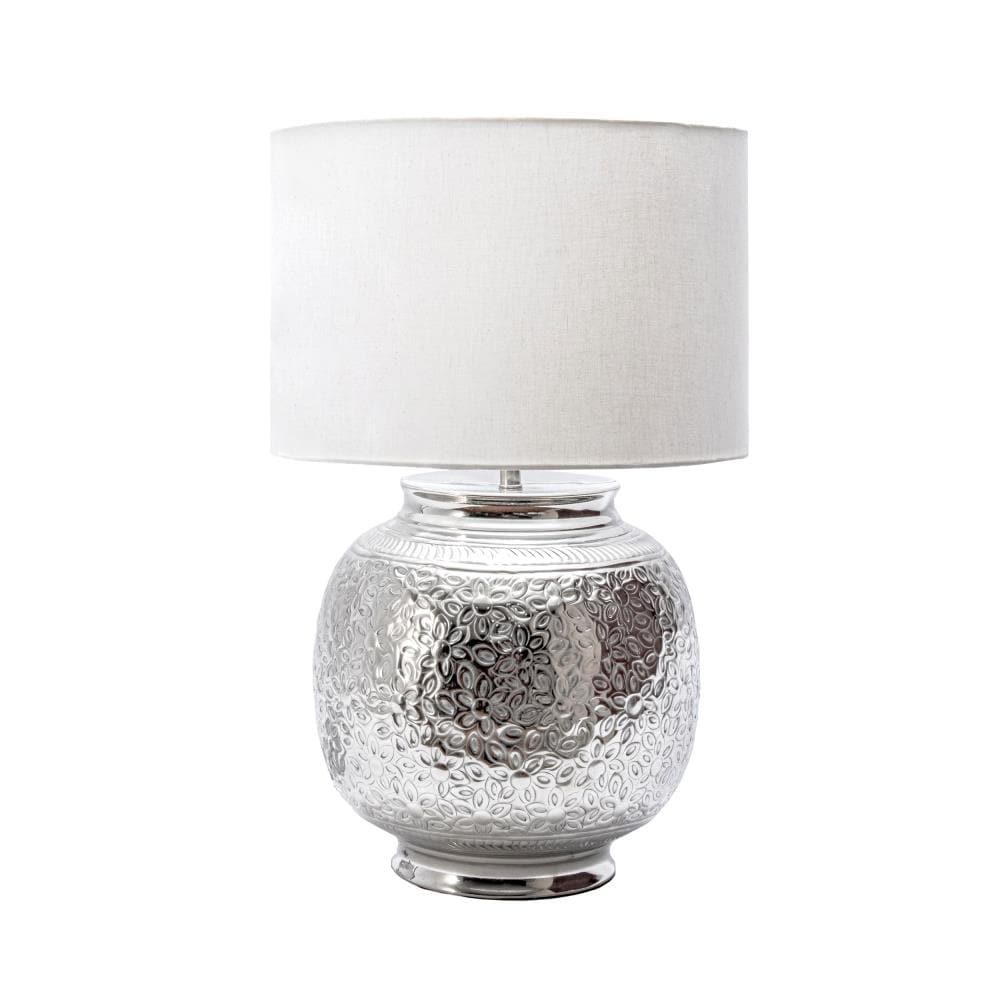 nuLOOM AFT06AA Nickel 3-way Table Lamp with Fabric Shade