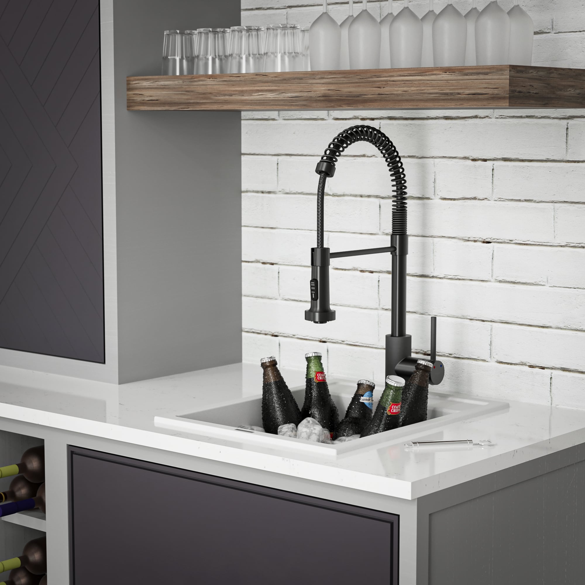 Karran QT-825-WH Bar-Prep-Sinks - View #11