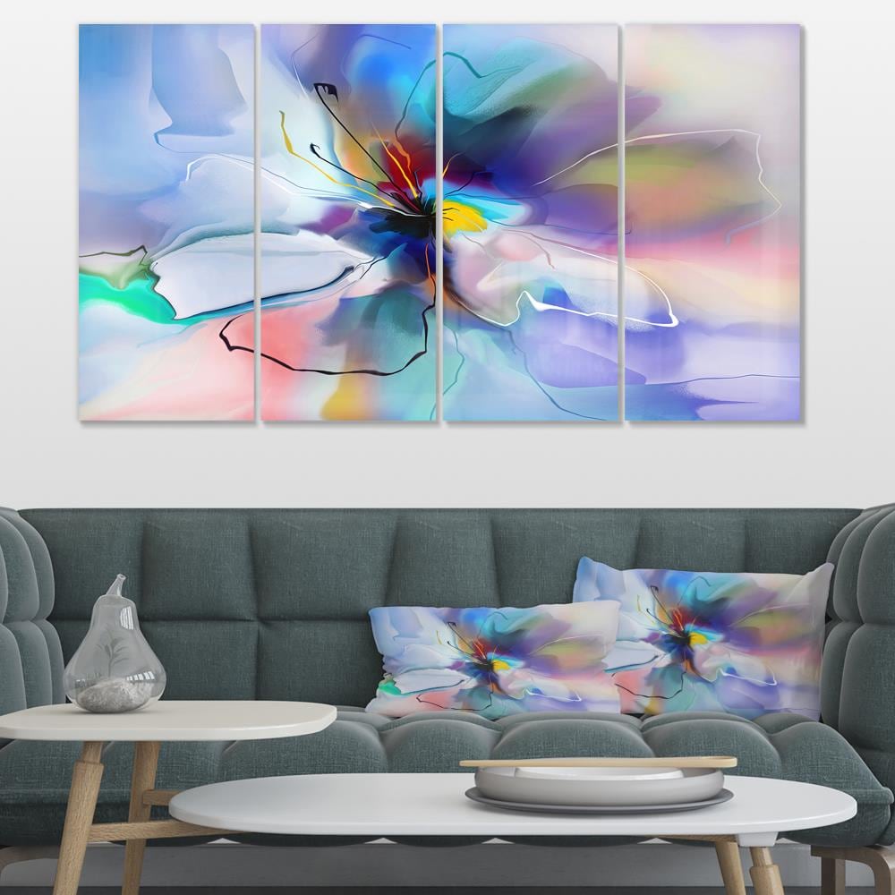 Designart 28-in H x 48-in W Floral Print on Canvas in the Wall Art ...