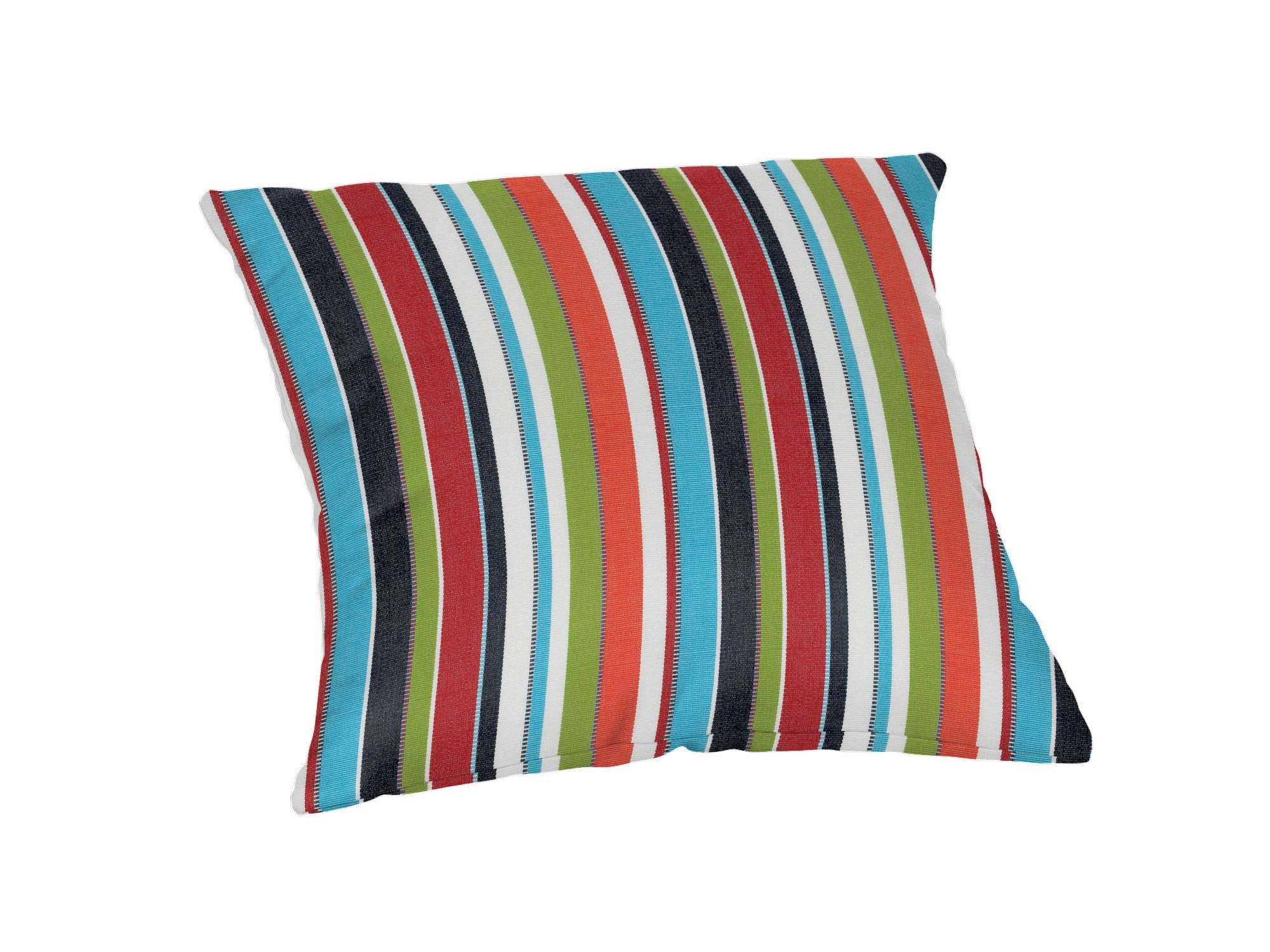 Sunbrella DS2820-3423 Pillows Striped Aqua Square Throw Pillow
