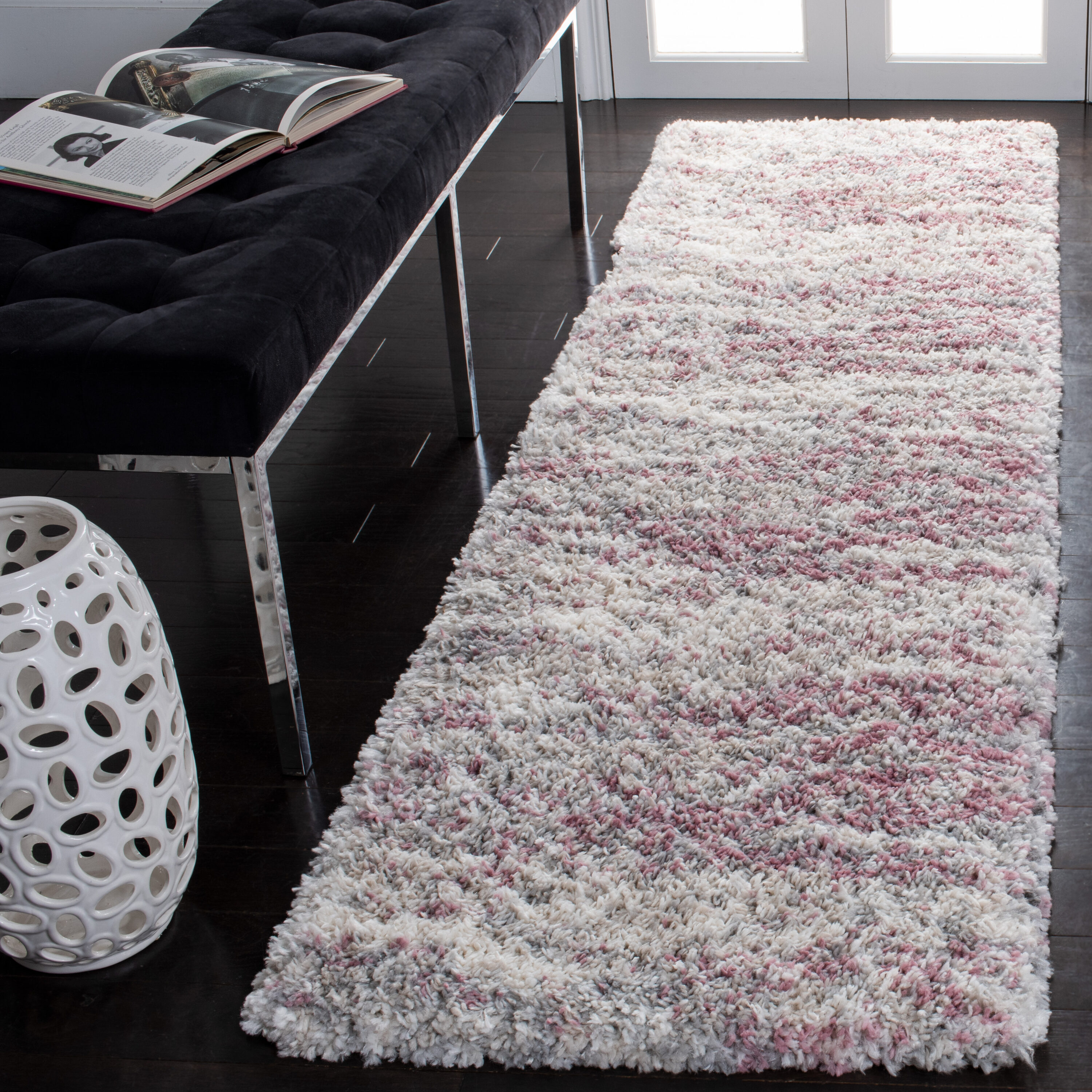 Safavieh - Fontana Shag 875U Pink / Grey 2ft-3in x 8ft
