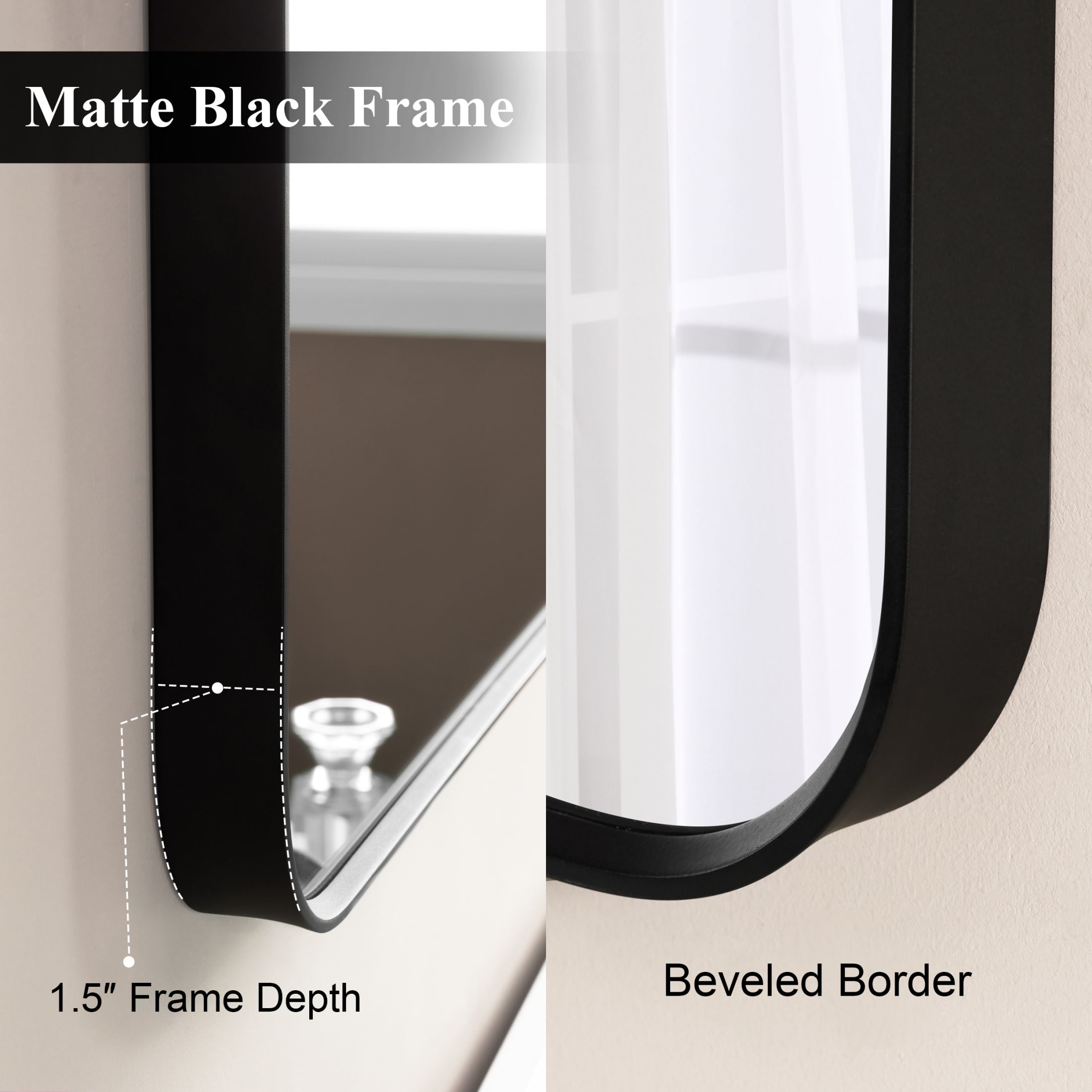 WELLFOR GIZMAY04PE Framed-Bath-Mirrors - View #5