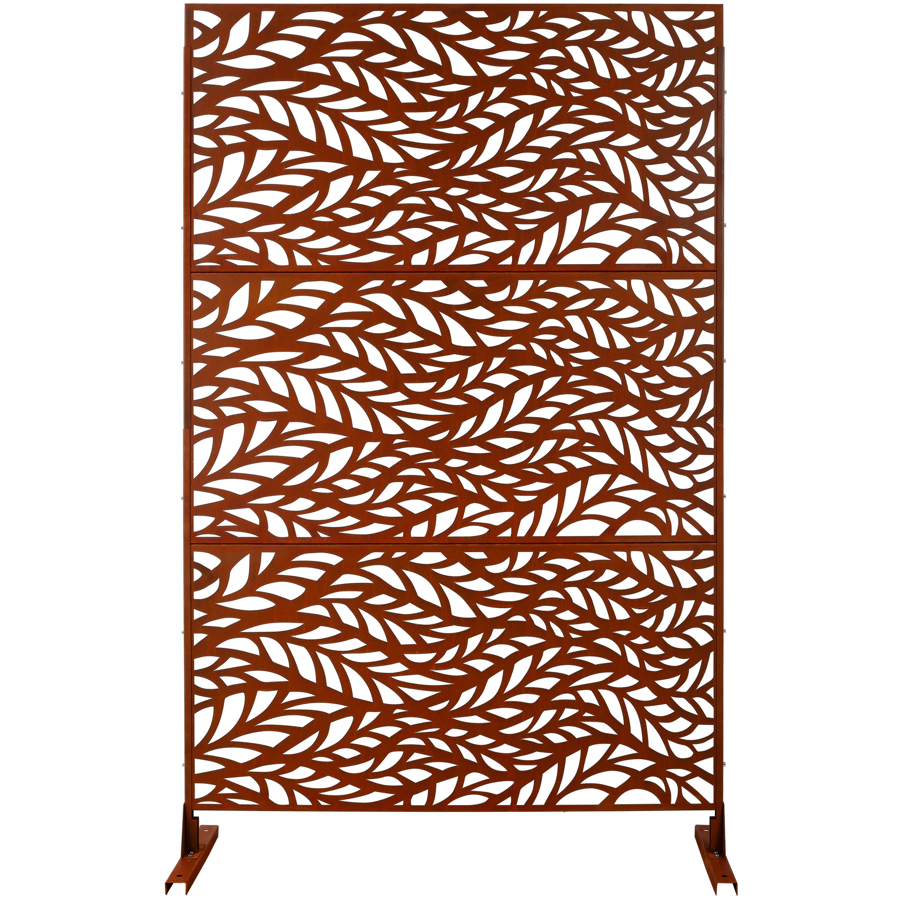 LUXEYARD Outdoor Indoor Privacy Screen Metal Privacy Screen Freestanding Decorative Privacy Screen for Deck Balcony Patio Privacy Fence Panels
