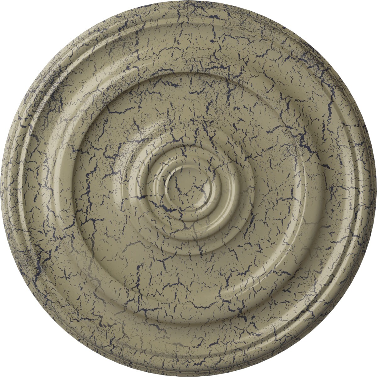 Ekena Millwork CM24KPCSC Kepler Traditional 23.625-in W x 23.625-in L Castle Stone Crackle Polyurethane Ceiling Medallion