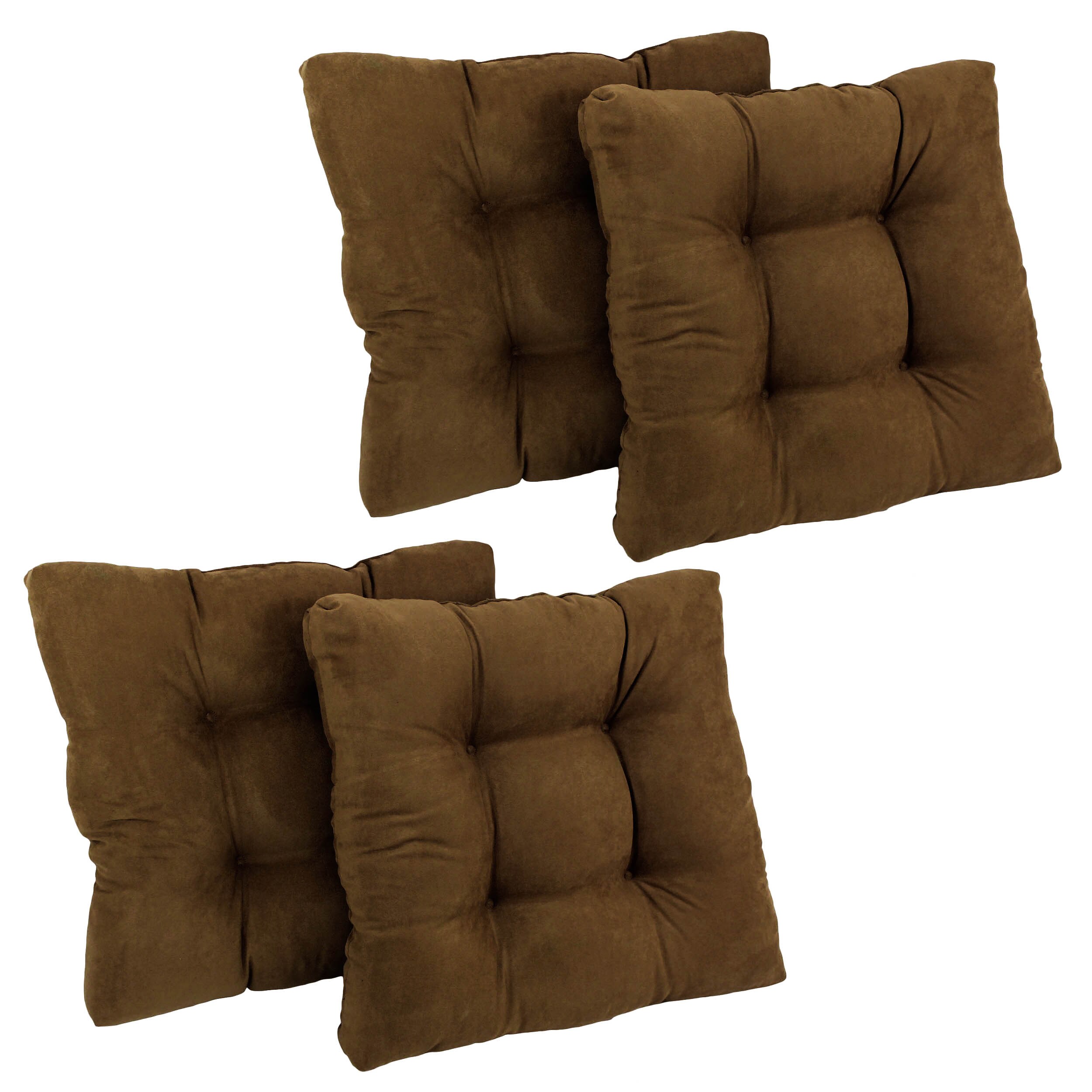 Blazing Needles 94005-4CH-MS-CH Chocolate Solid Chair Cushion