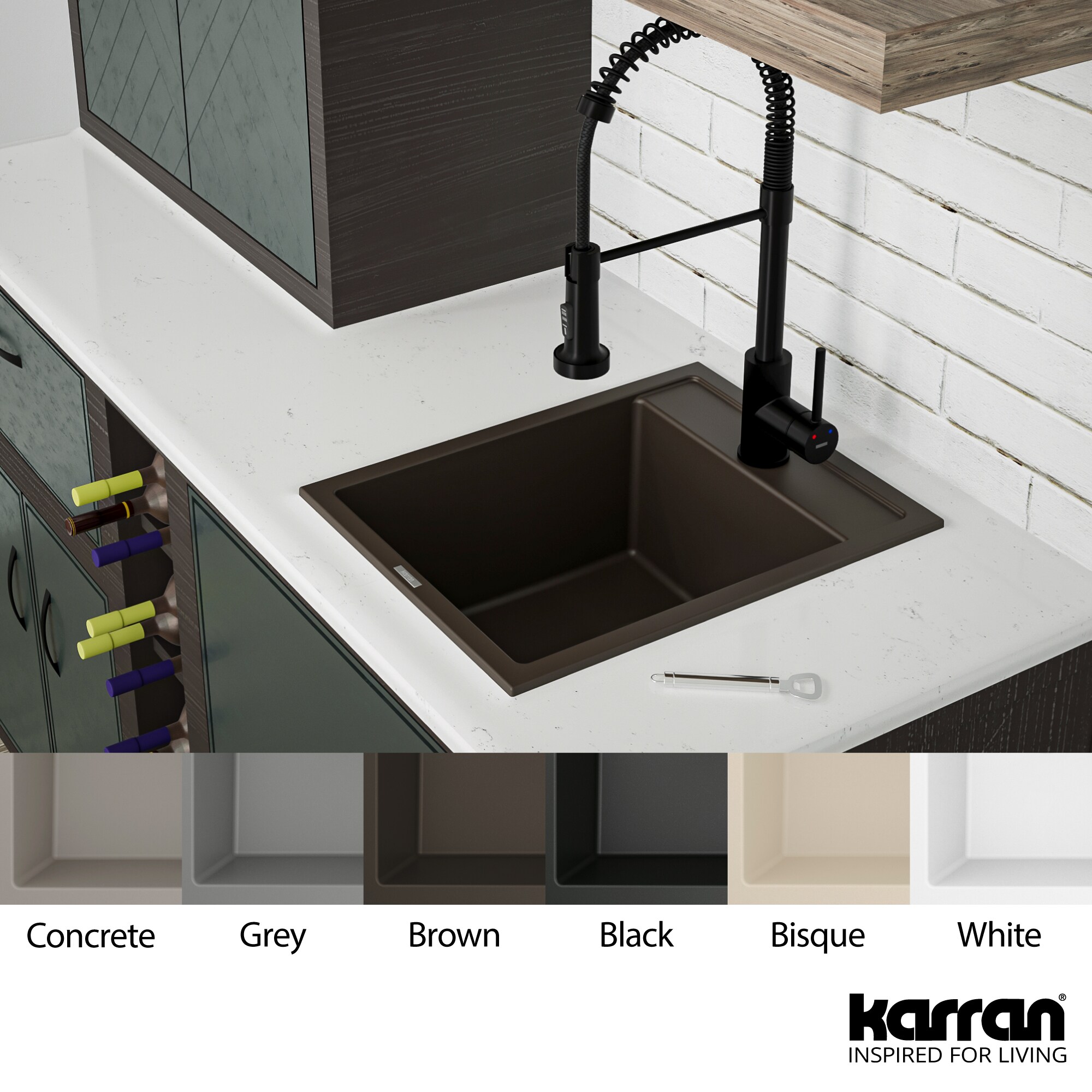 Karran QT-825-BR Bar-Prep-Sinks - View #7