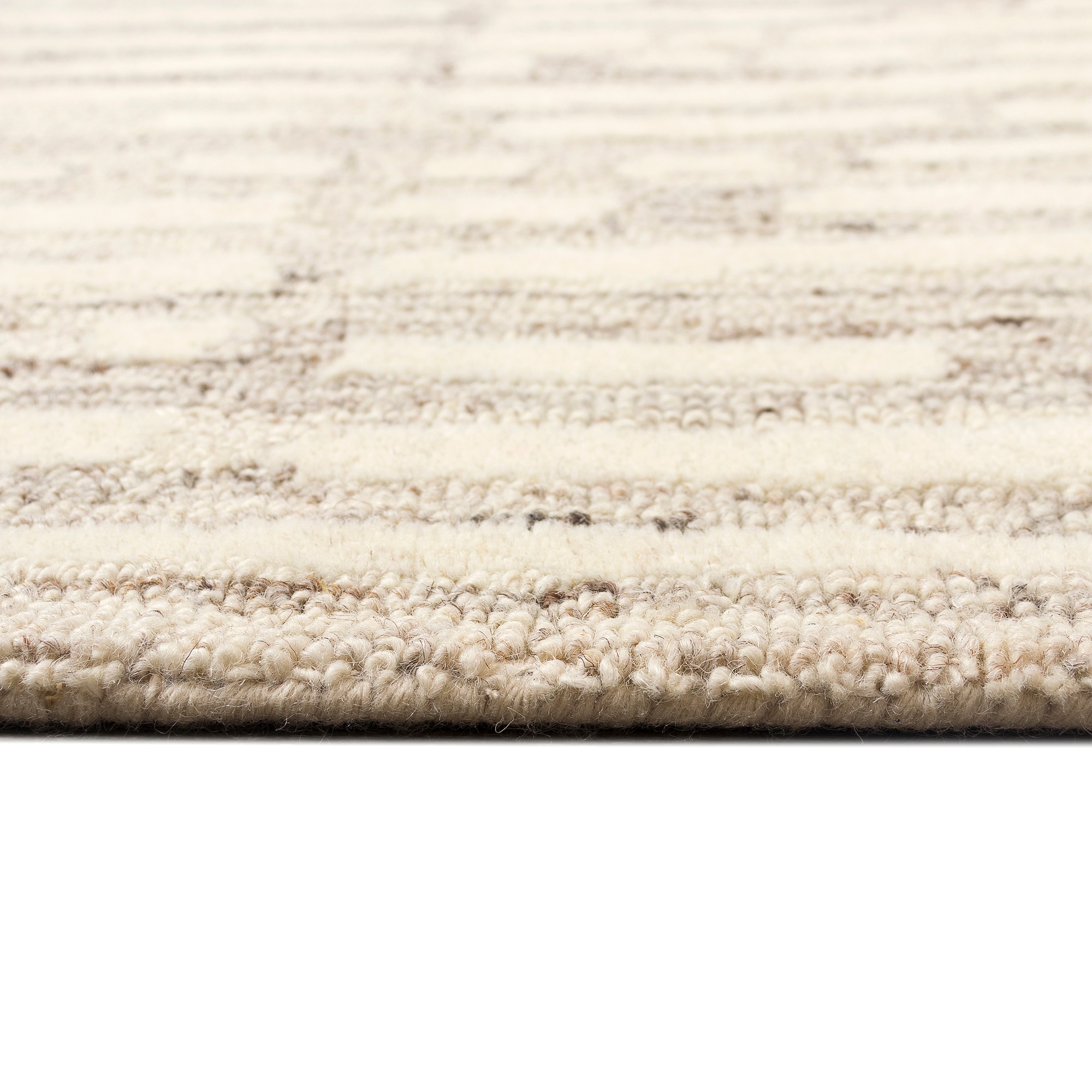 Liora Manne 2 x 8 Wool Natural Indoor Abstract Runner Rug in the Rugs ...