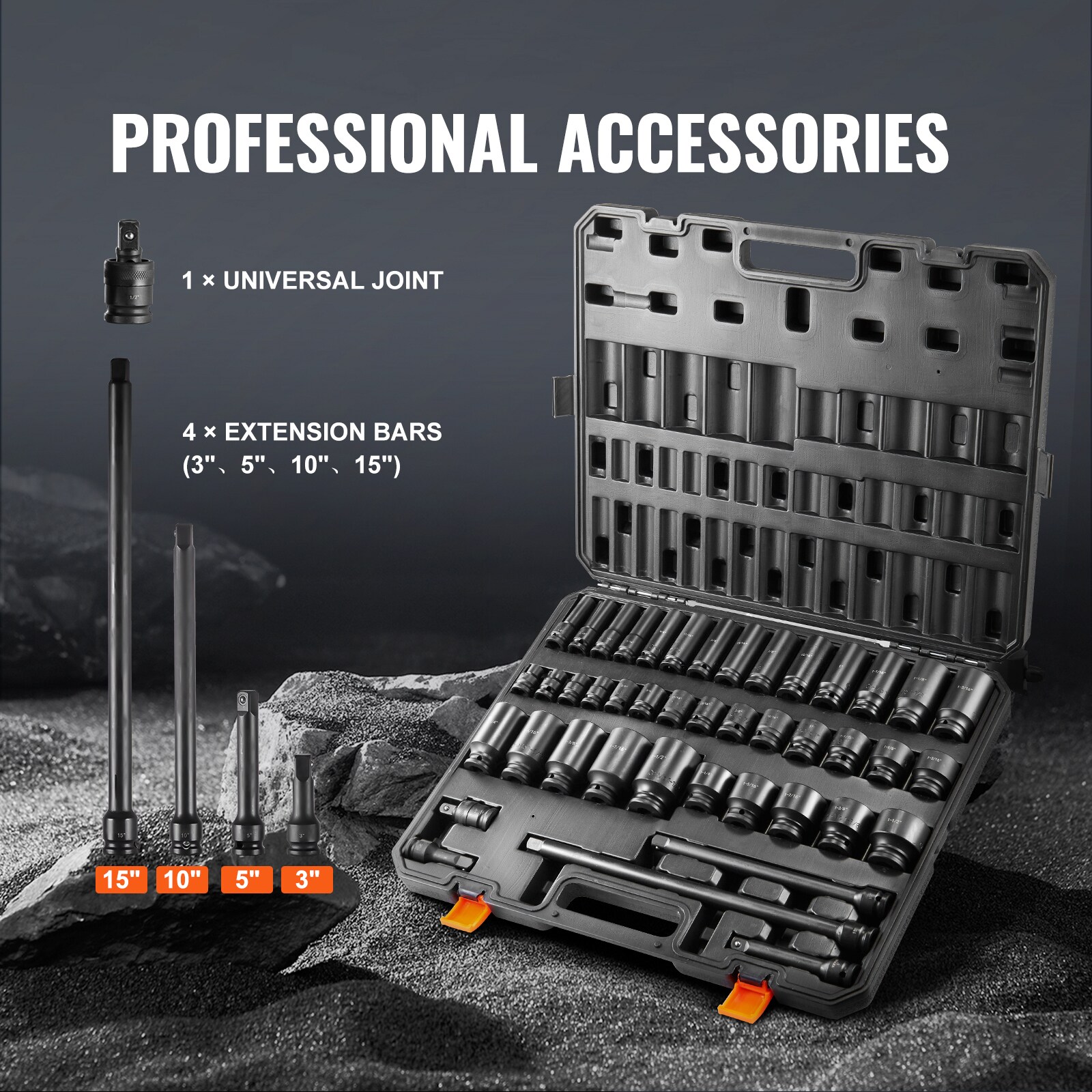 VEVOR SCCJTTZJ1CRM06161V0 Impact-Socket-Sets - View #4