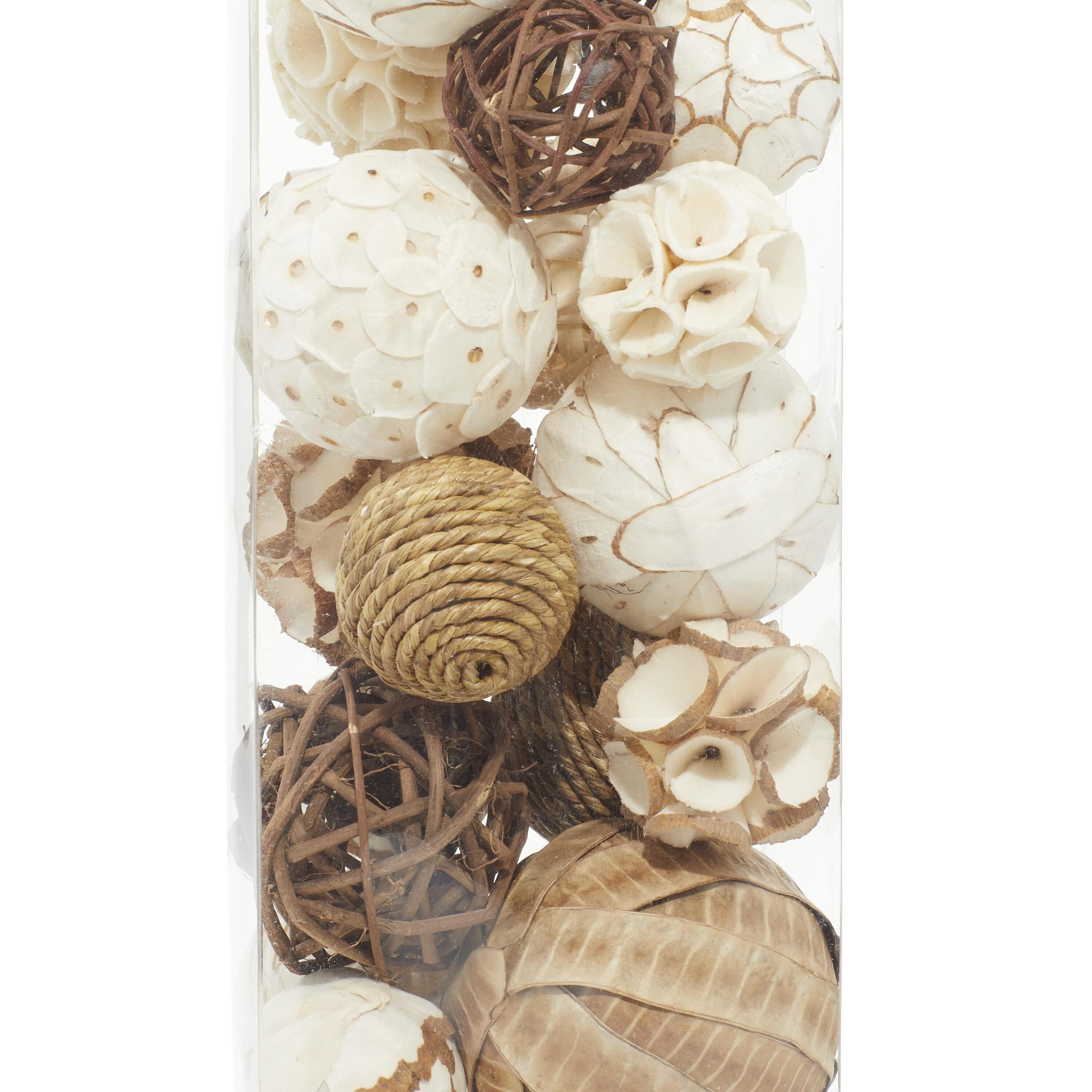 Multi-Colored Handmade Dried Plant Orbs Vase Filler Set