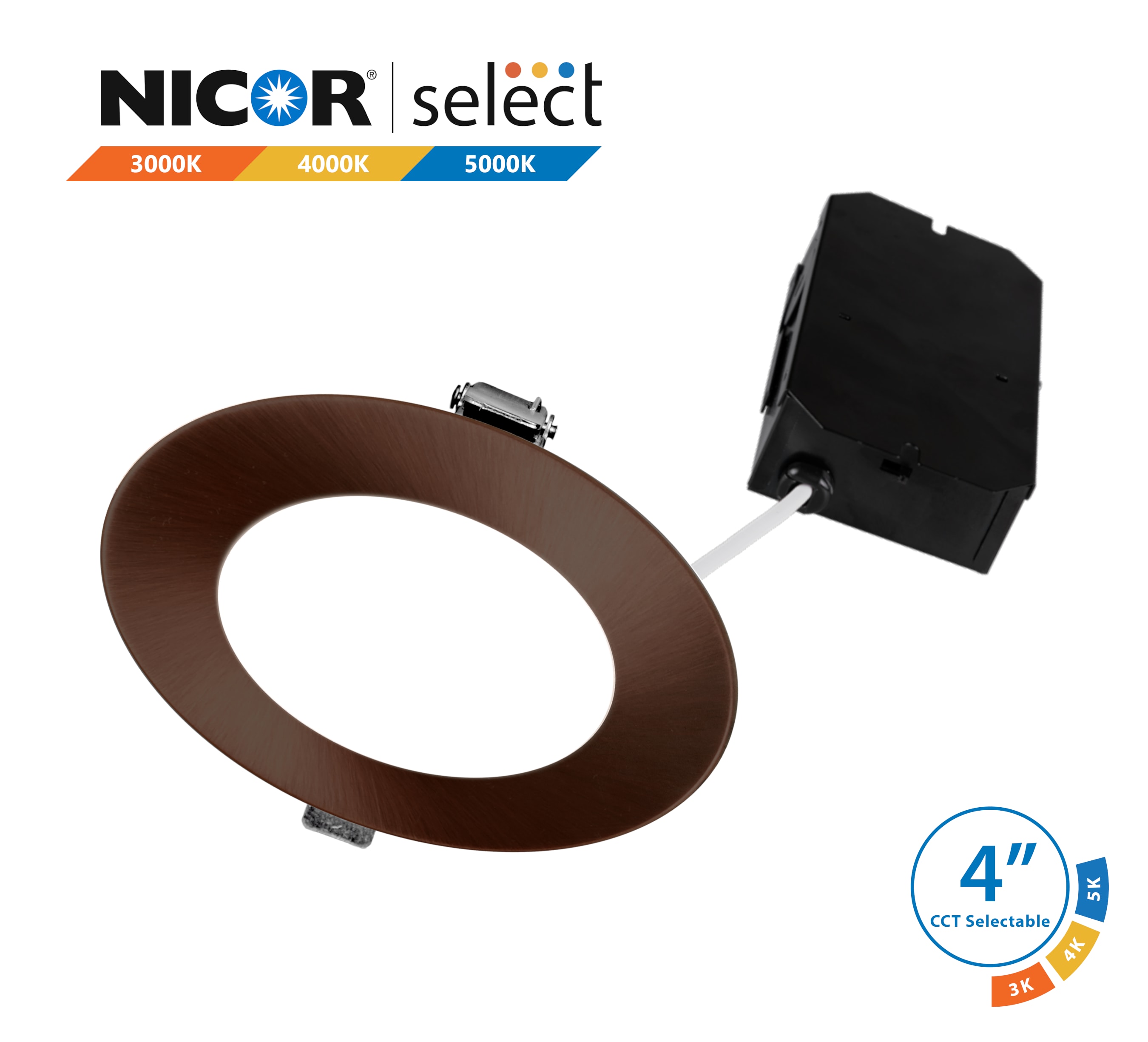 Nicor Lighting DLE43120SRDOB Led-Retrofit-Downlight - View #2