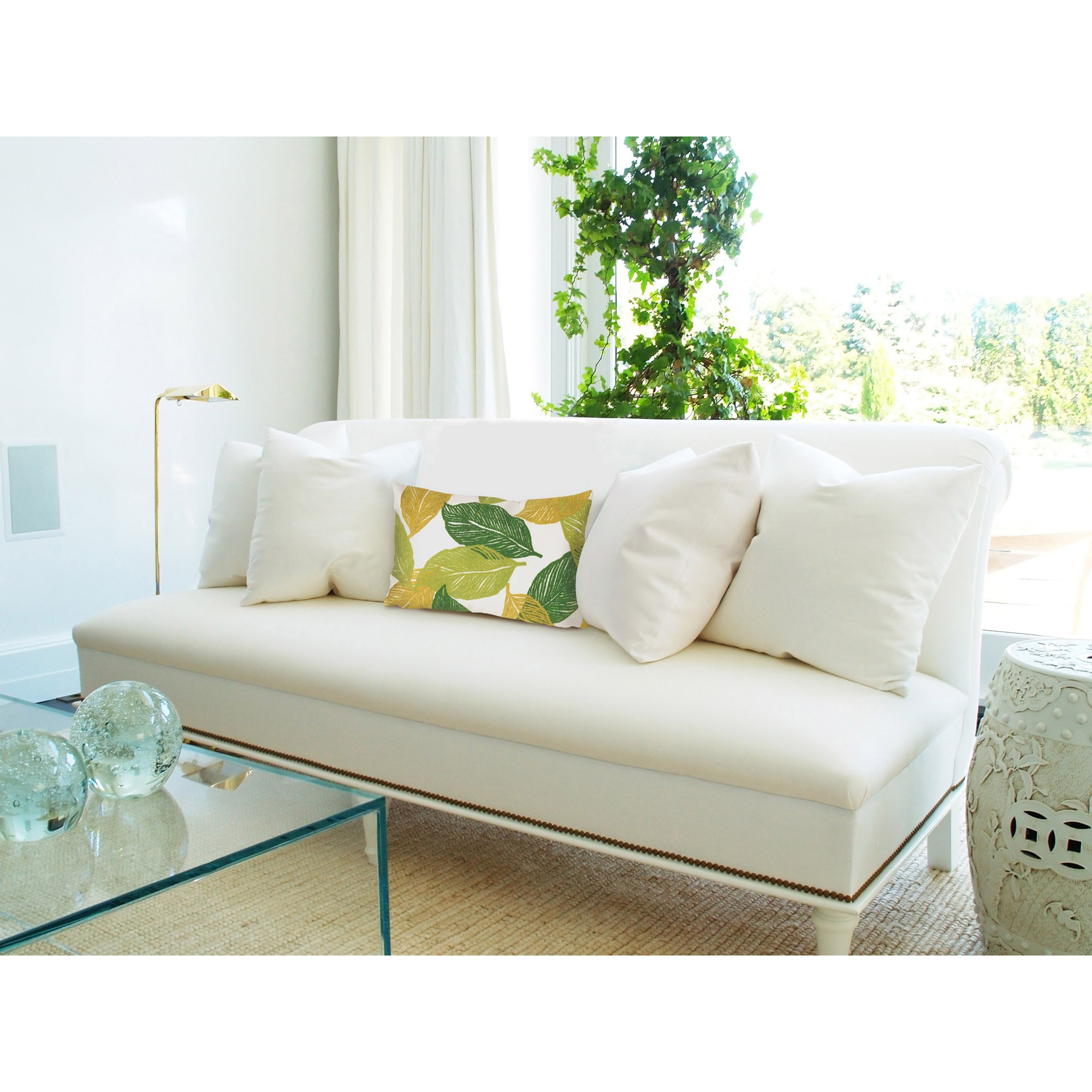 Liora Manne 7SA1S405106 Visions I 12-in x 20-in Green Rectangular Indoor Decorative Pillow