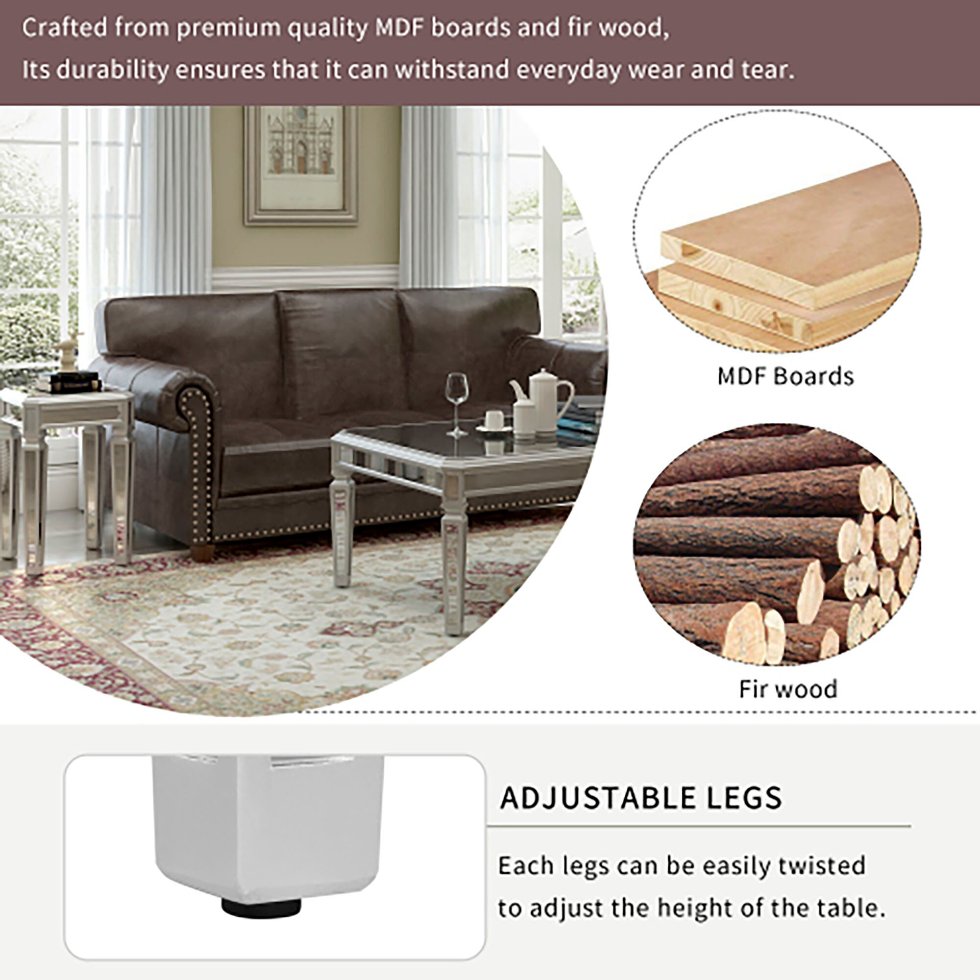 Clihome OTCH-SD001-2AD Accent-Table-Sets - View #5
