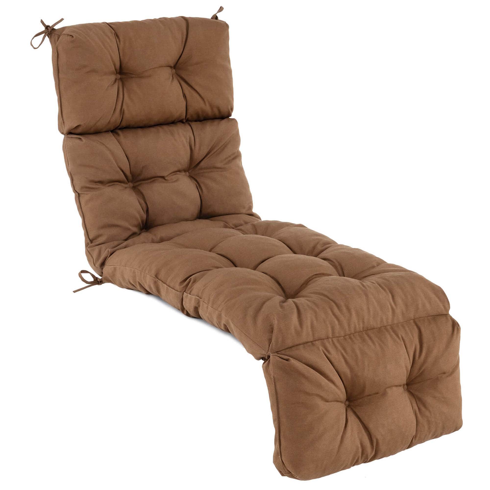 Costway - 44-in x 22-in Brown Patio chaise lounge chair cushion