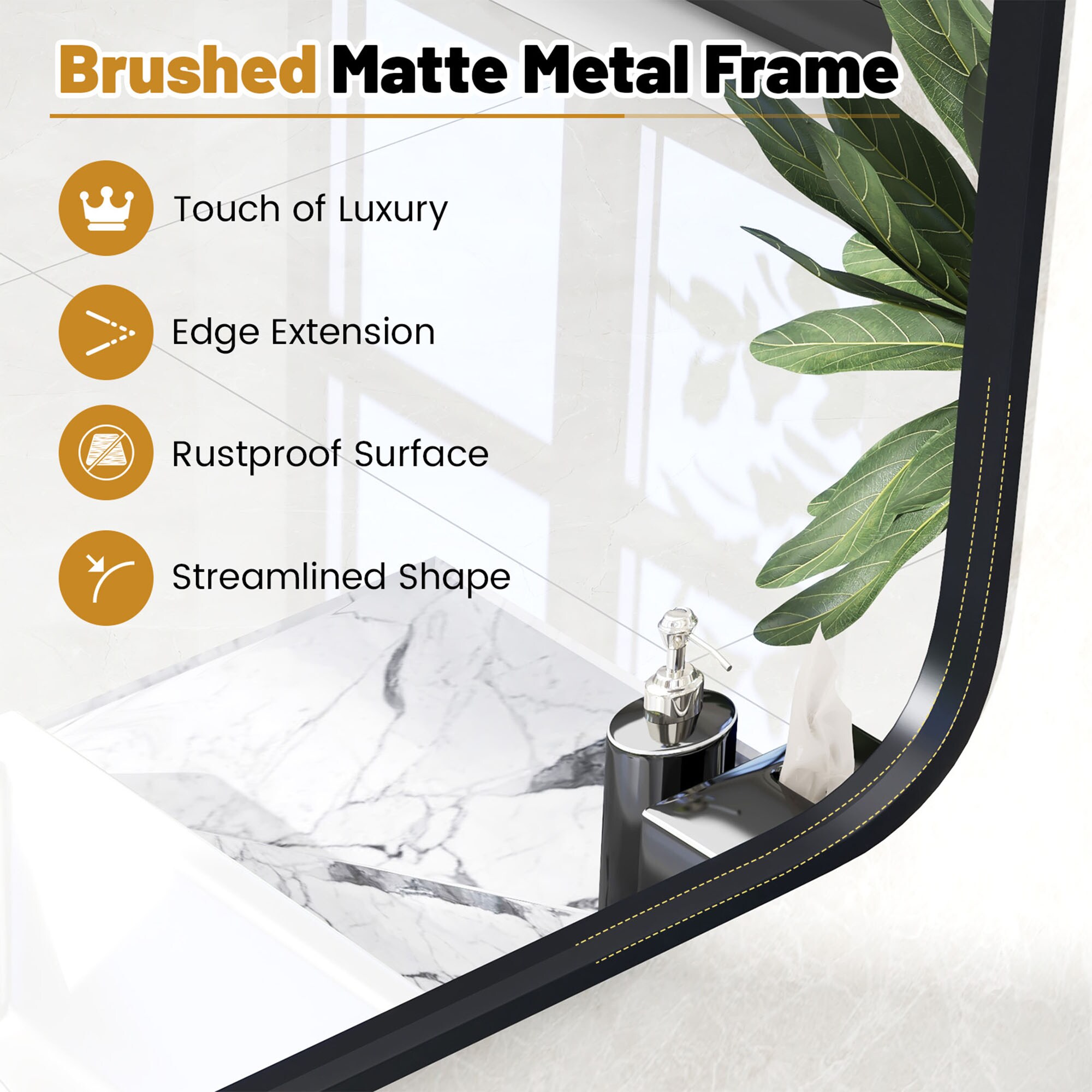 WELLFOR BTJ8047 Framed-Bath-Mirrors - View #6