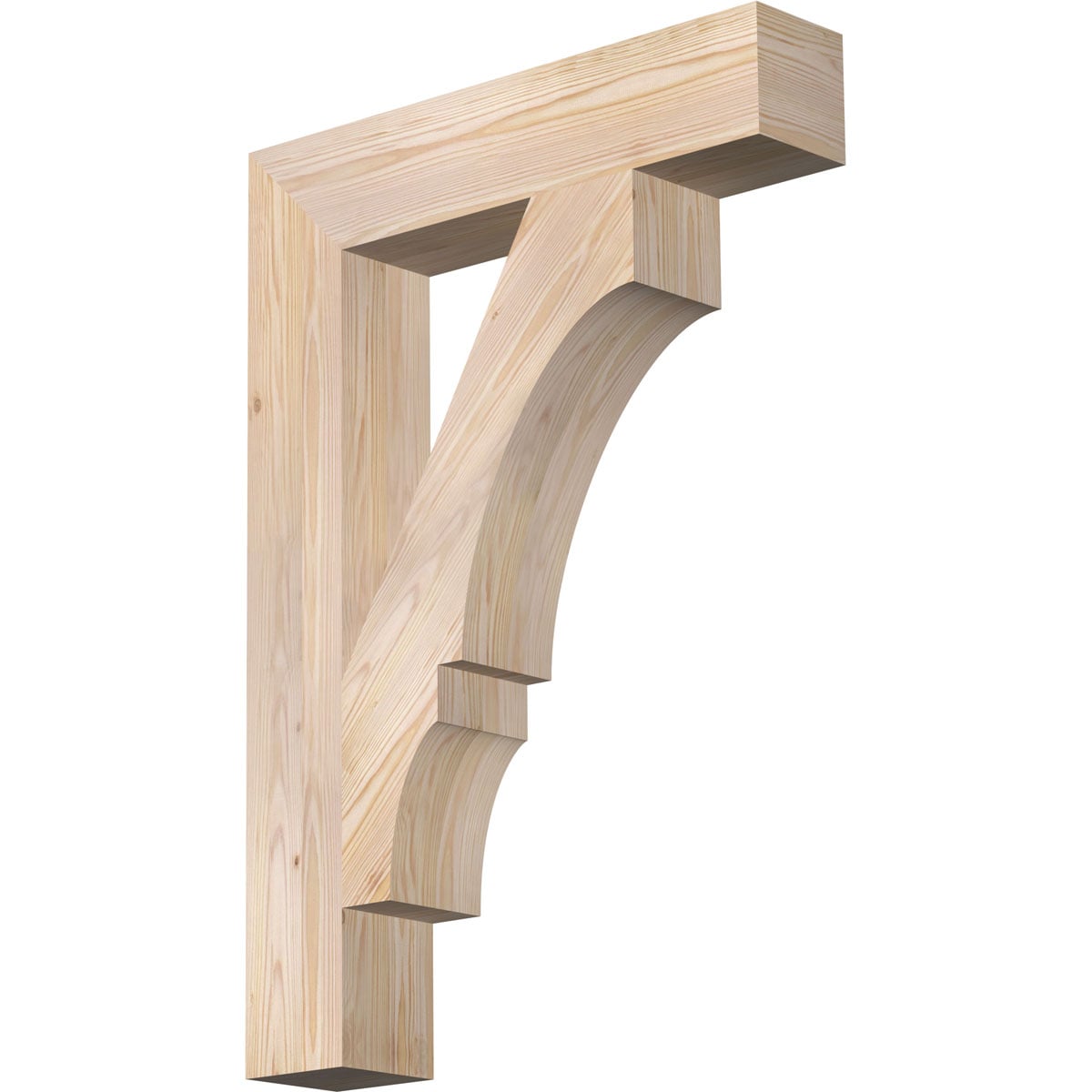 Ekena Millwork BKT06X28X40BOA05SDF Balboa block smooth 5-1/2-in x 28-in x 40-in Douglas fir Brown Wood Standard bracket