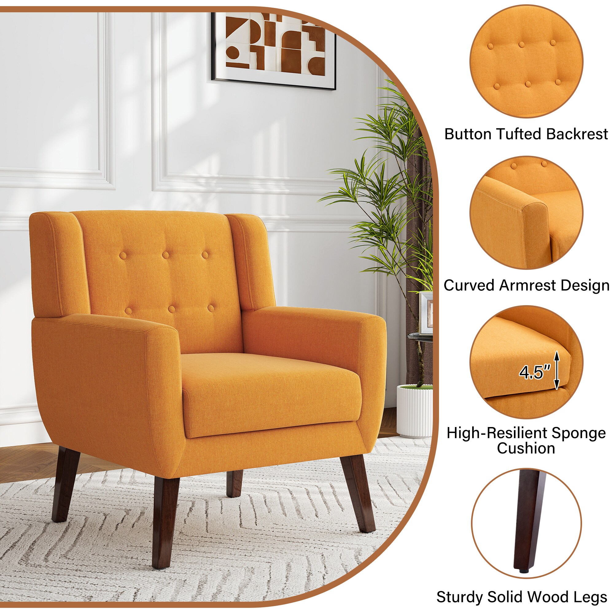 Dreamsidea LS-IDF-SF03-ORANGE chairs - View #7