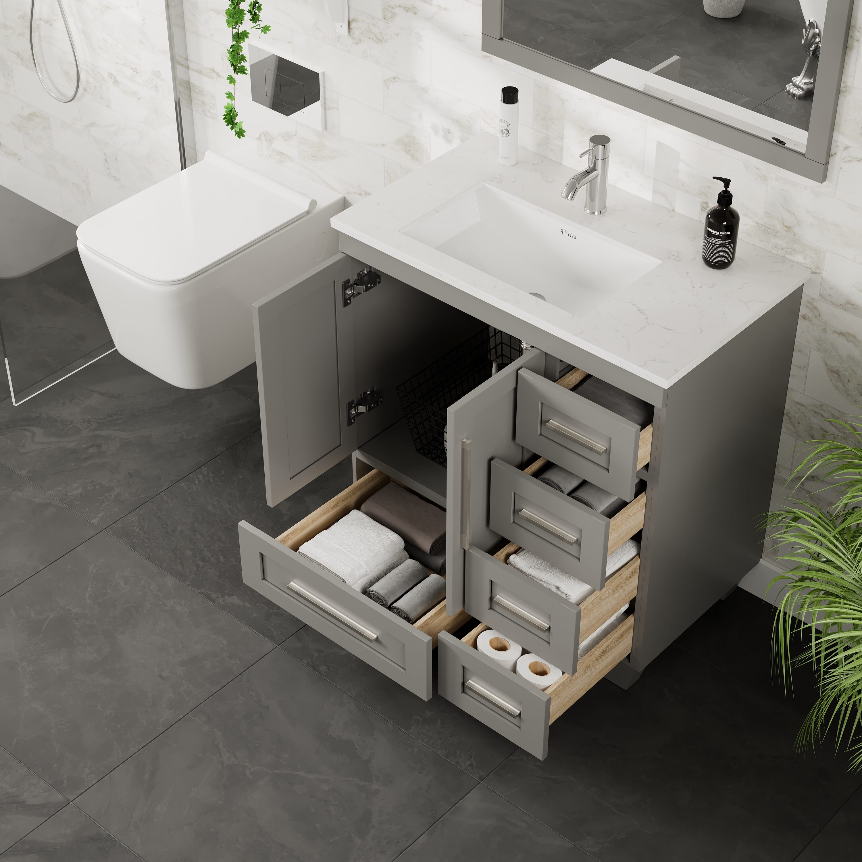 Eviva EVVN999-30GR Bath-Vanity-Combo - View #6