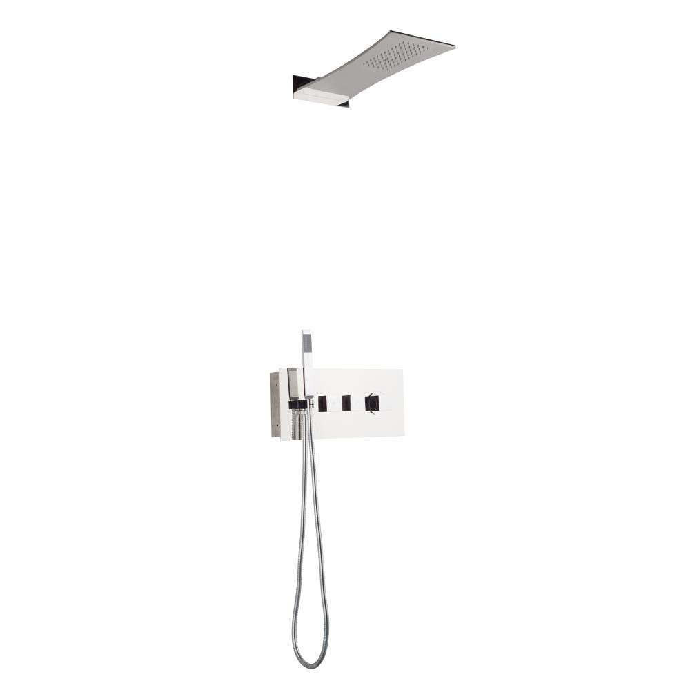 BOANN BNSSR2F-P Brushed Stainless Built-In Shower Faucet System with 2-way Diverter Valve Included