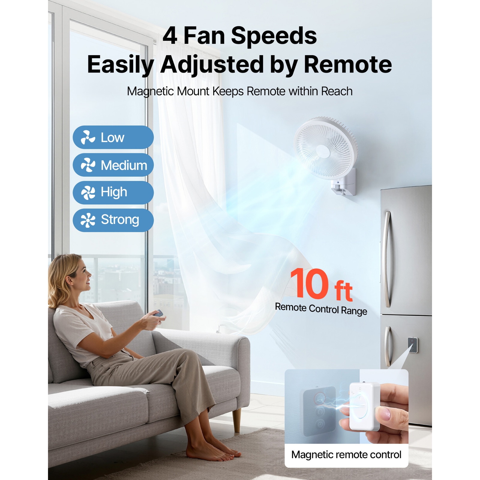 Mecale VOL-4CRW92 Wall-Mounted-Fans - View #5