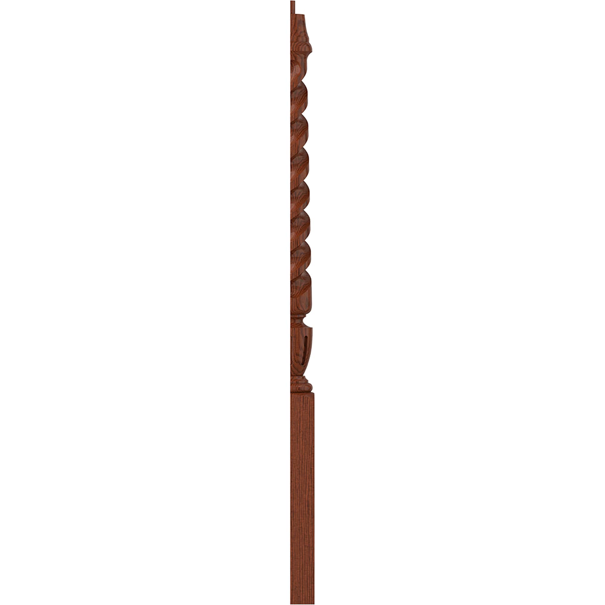 L.J. Smith Stair Systems LJT-3010 1-2-BRZC 3.5-in x 43-in Unfinished Brazilian cherry Stair Newel Post