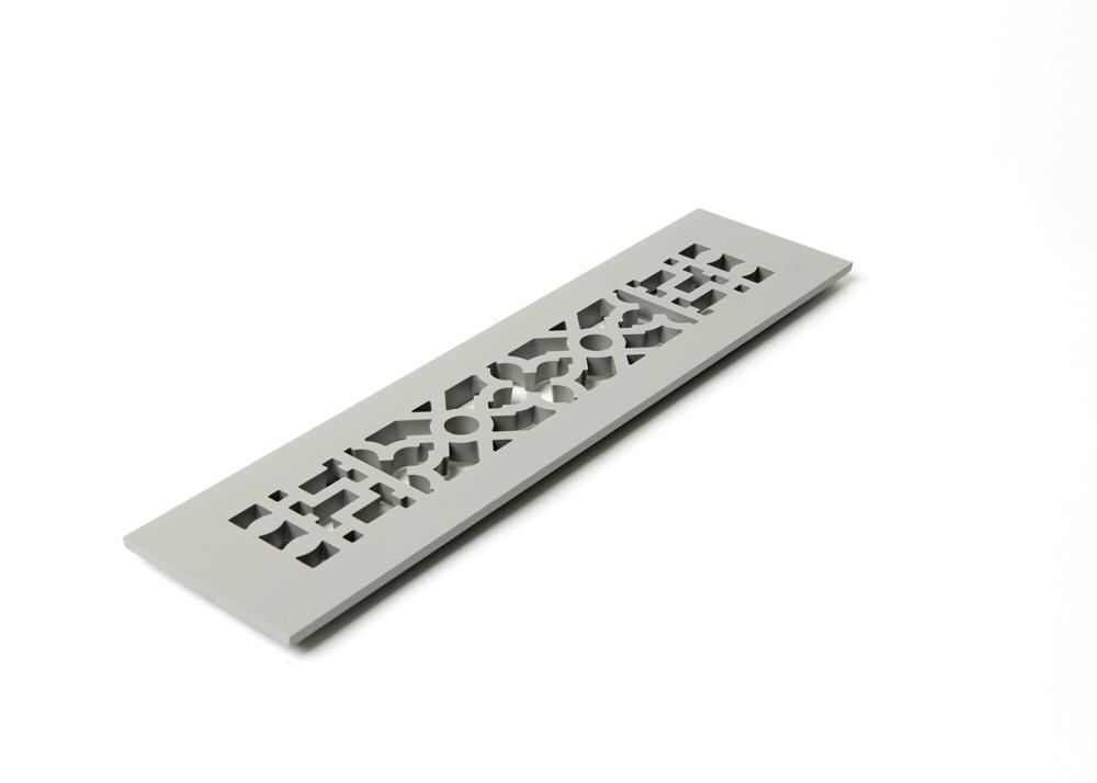 Reggio Register 416-AH 14-in x 2-1/4-in Aluminum Gray Floor Register