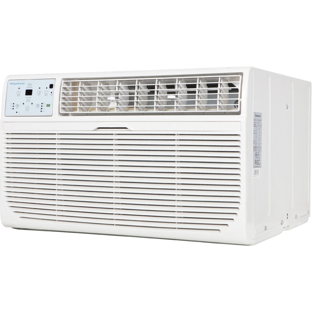 Keystone KSTAT12-2D 12000-BTU 550-sq ft 230-Volt White Through-the-Wall Air Conditioner with Remote