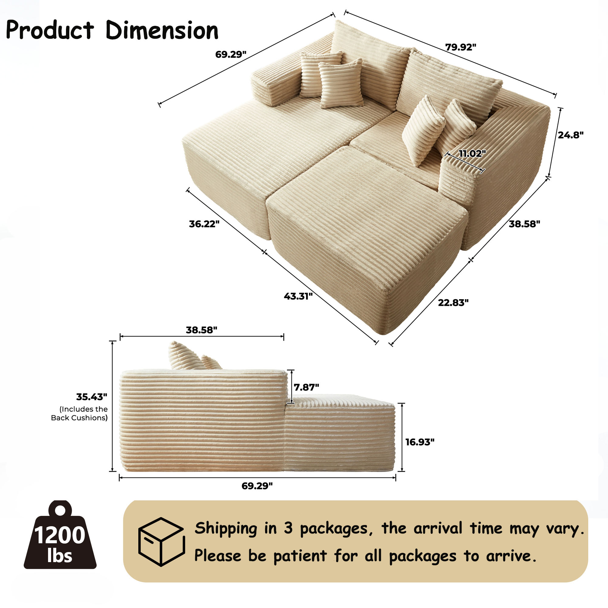 ALTRIGUS 6L-MOMOL240-AL Sofas-Loveseats - View #2
