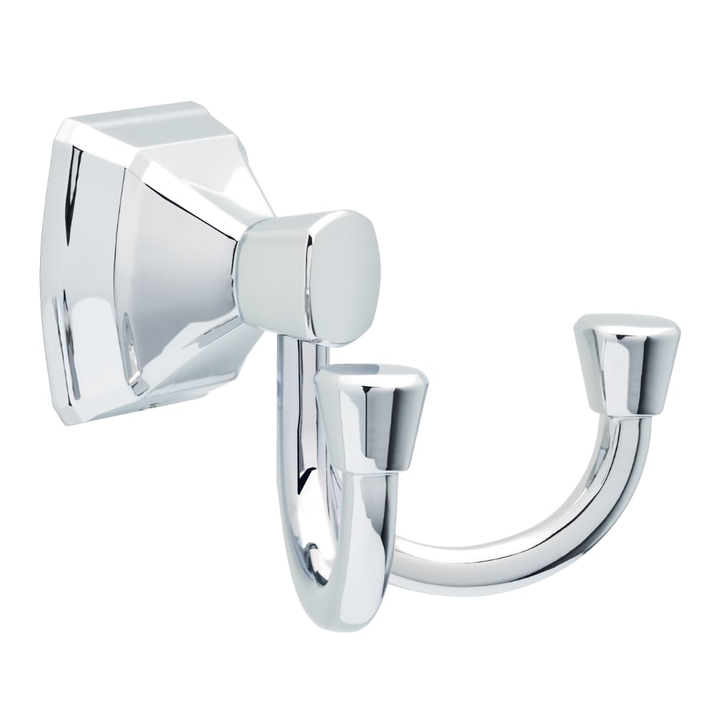 Delta Foundations Polished Chrome Double-Hook Wall Mount Towel Hook in the Towel  Hooks department at