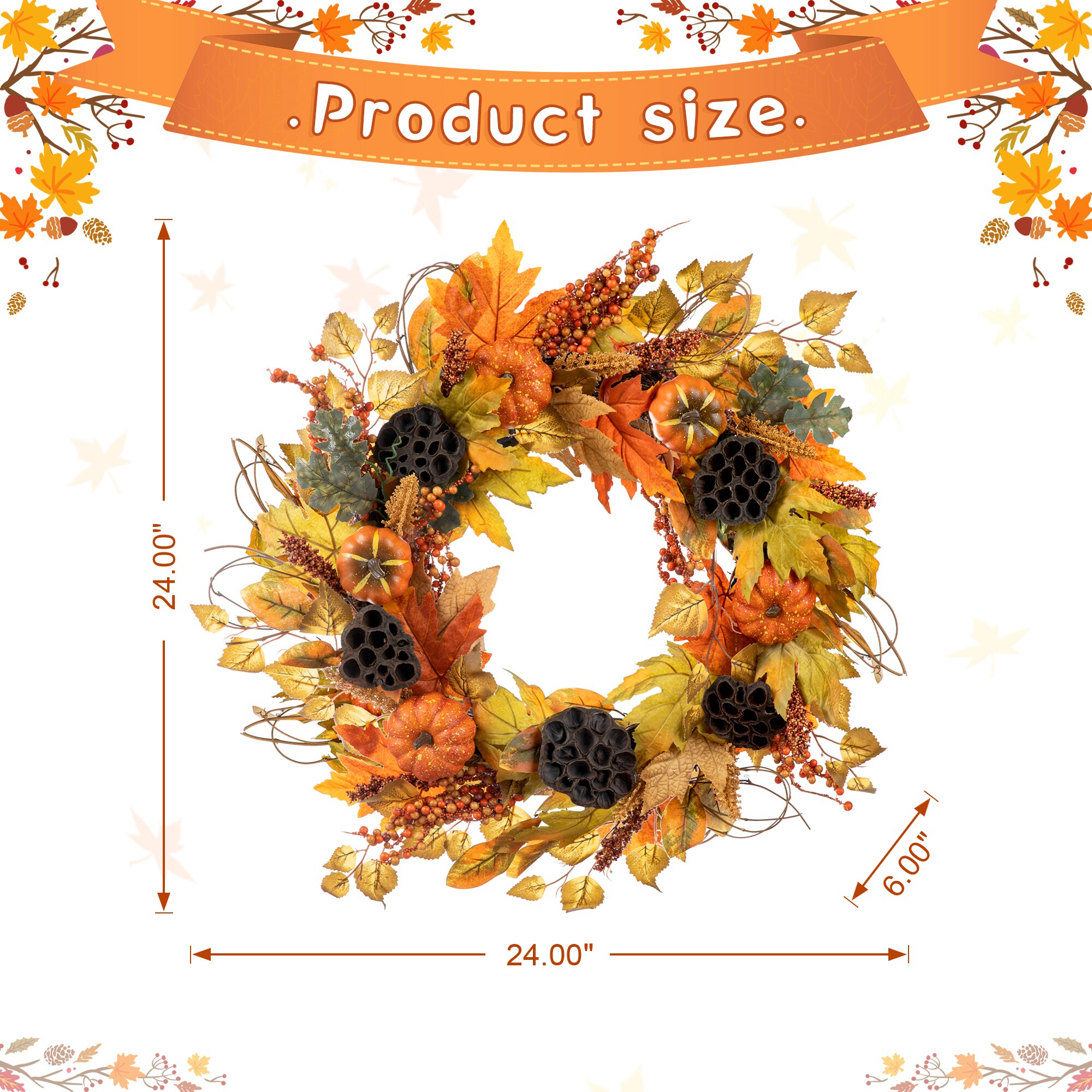 Glitzhome 2019500013 Indoor-Thanksgiving-Decor - View #7