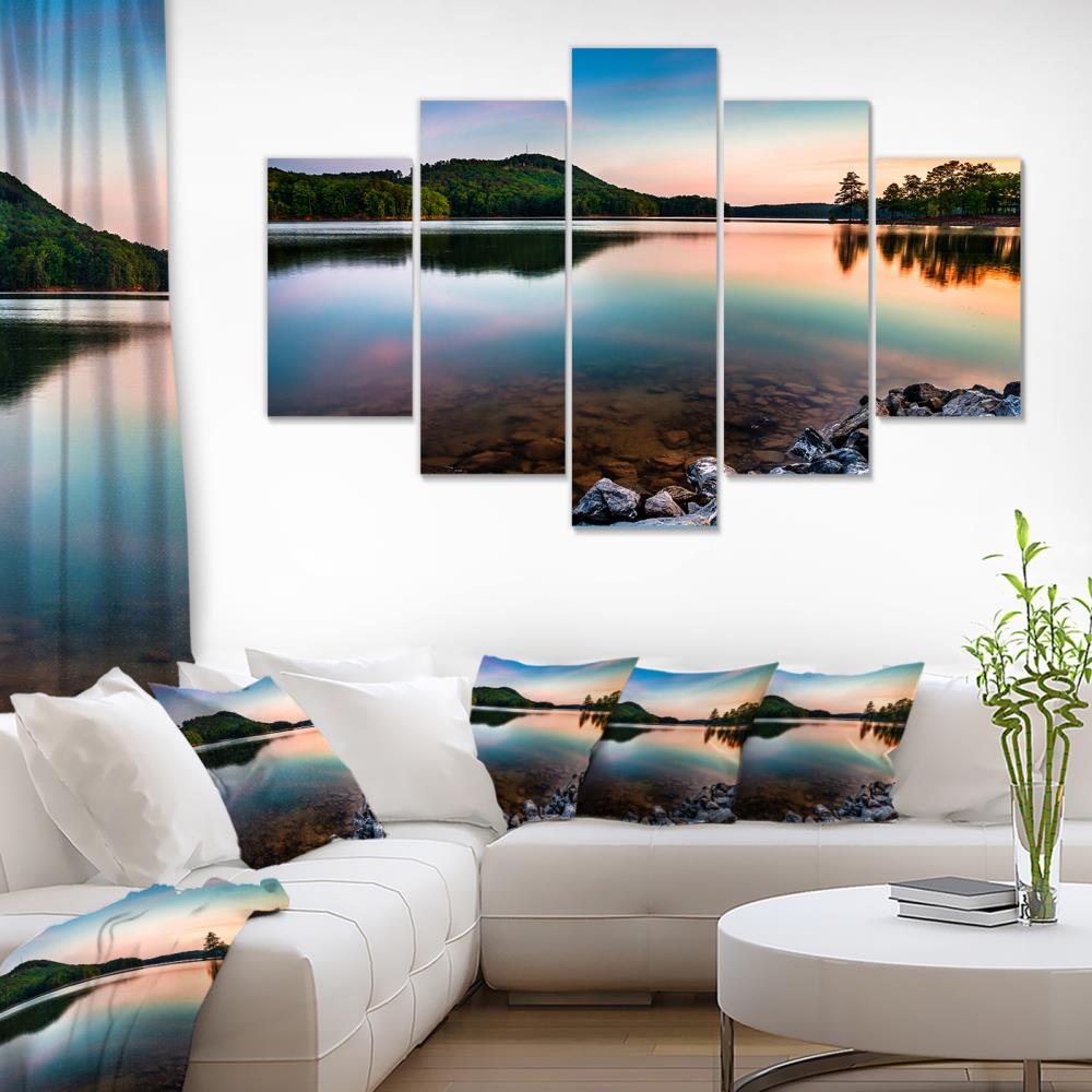 Designart 32-in H x 60-in W Landscape Print on Canvas in the Wall Art ...