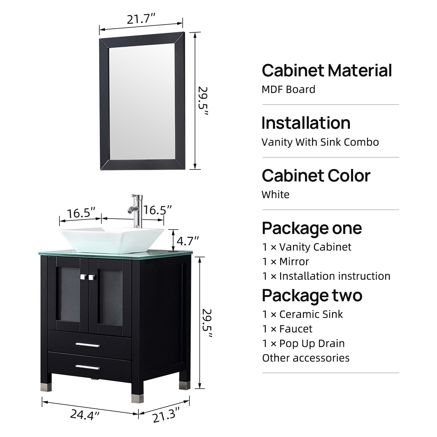 WONLINE USBR4196+USBR4360 Bath-Vanity-Combo - View #9