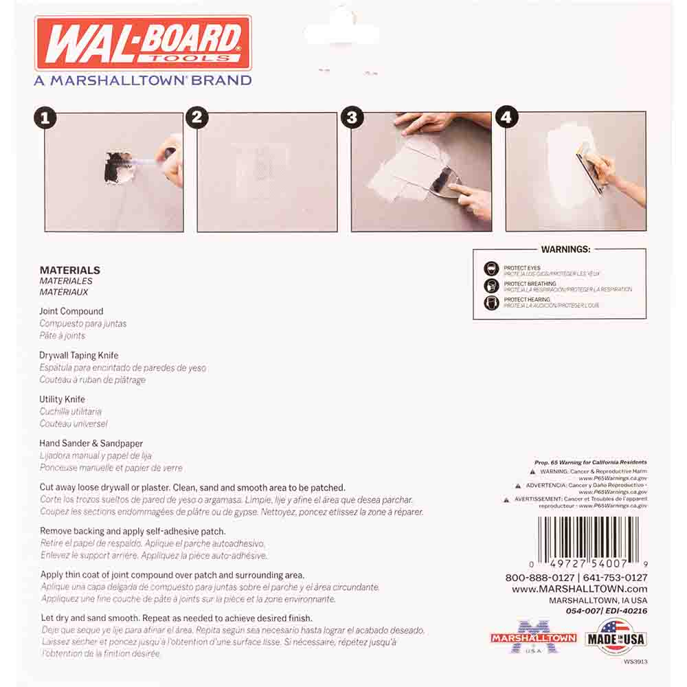 WAL-BOARD TOOLS 054-007-L Drywall-Repair-Patches - View #2